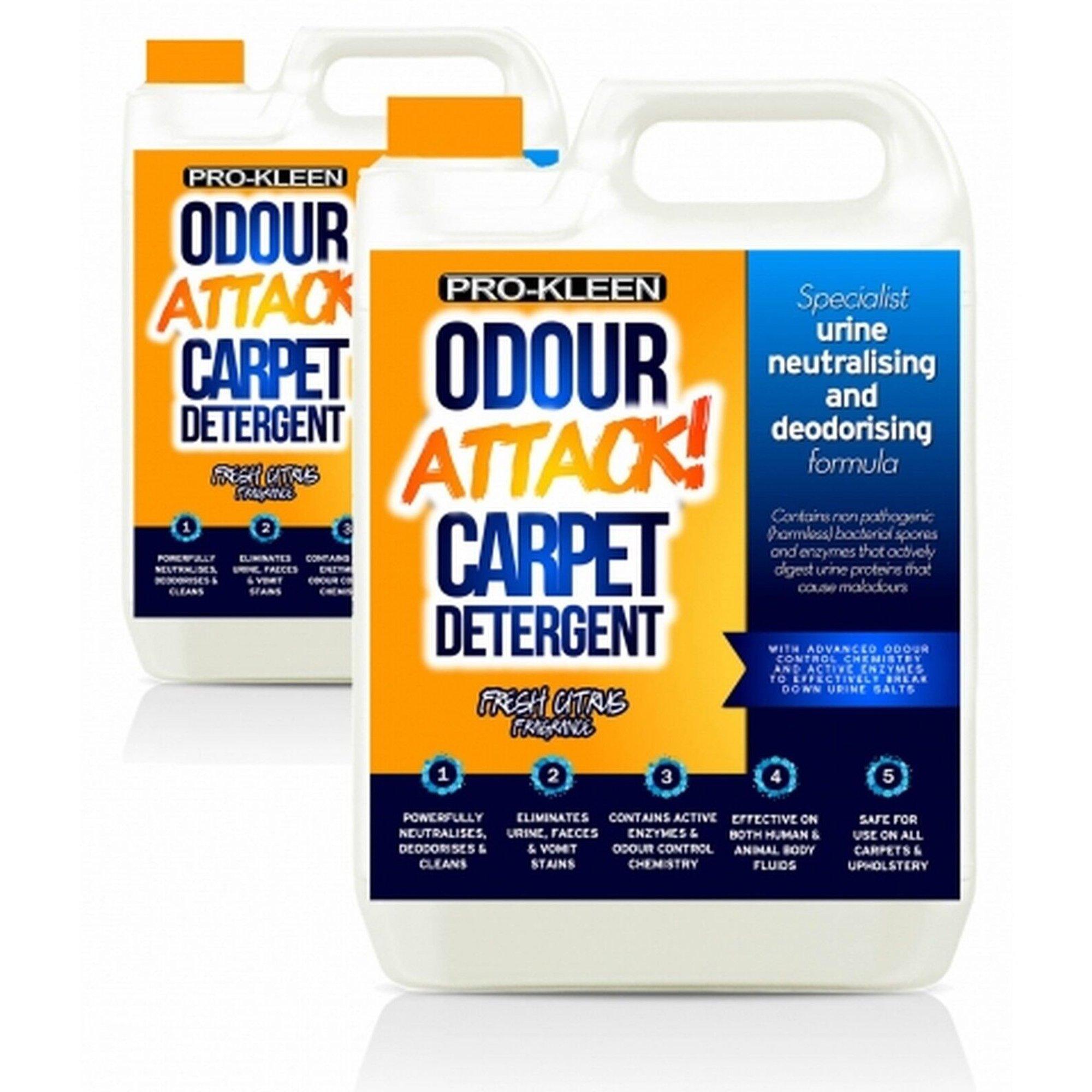 Odour Attack Pet Carpet Cleaner Shampoo - Citrus Fragrance - 2 x 5L