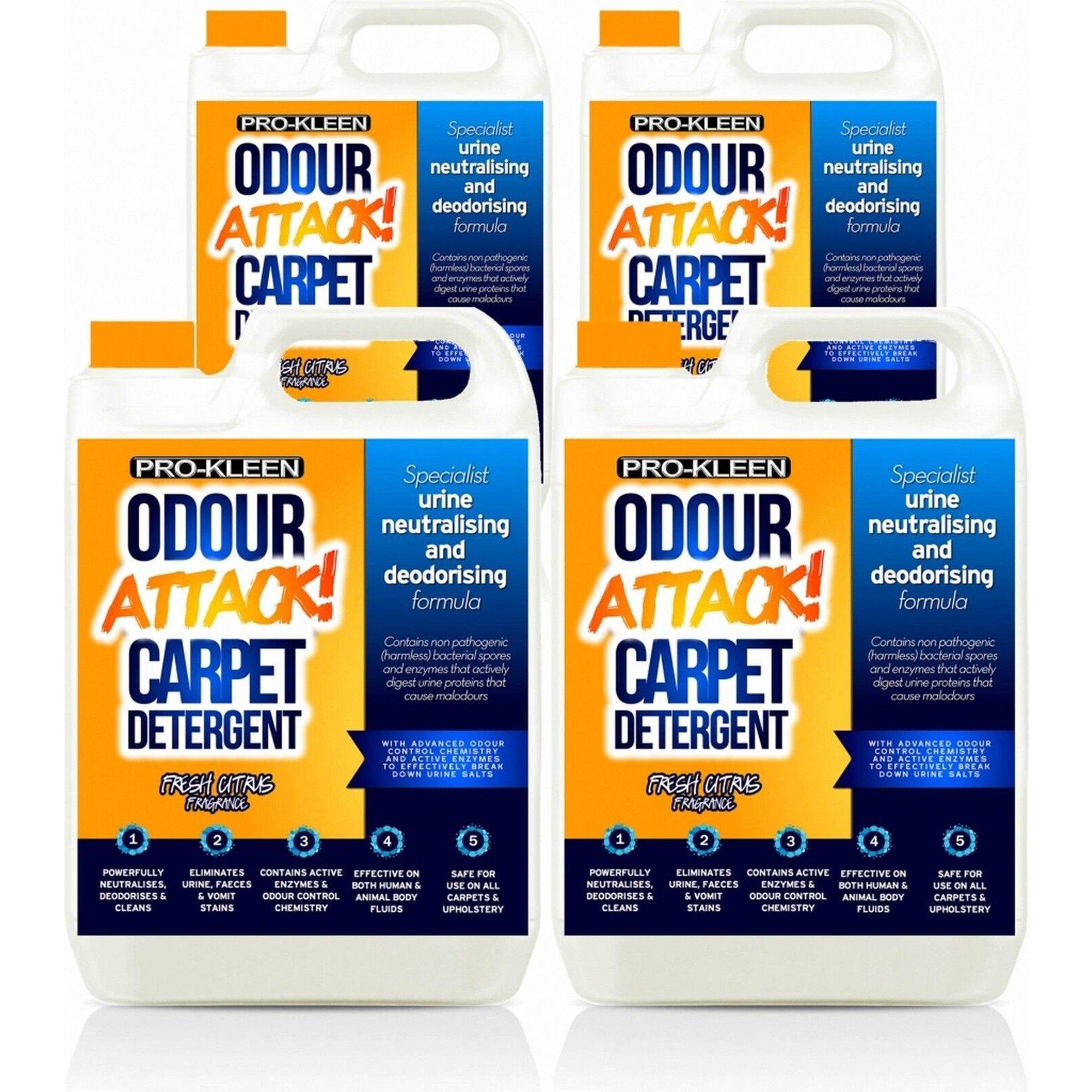 Odour Attack Pet Carpet Cleaner Shampoo - Citrus Fragrance - 4 x 5L