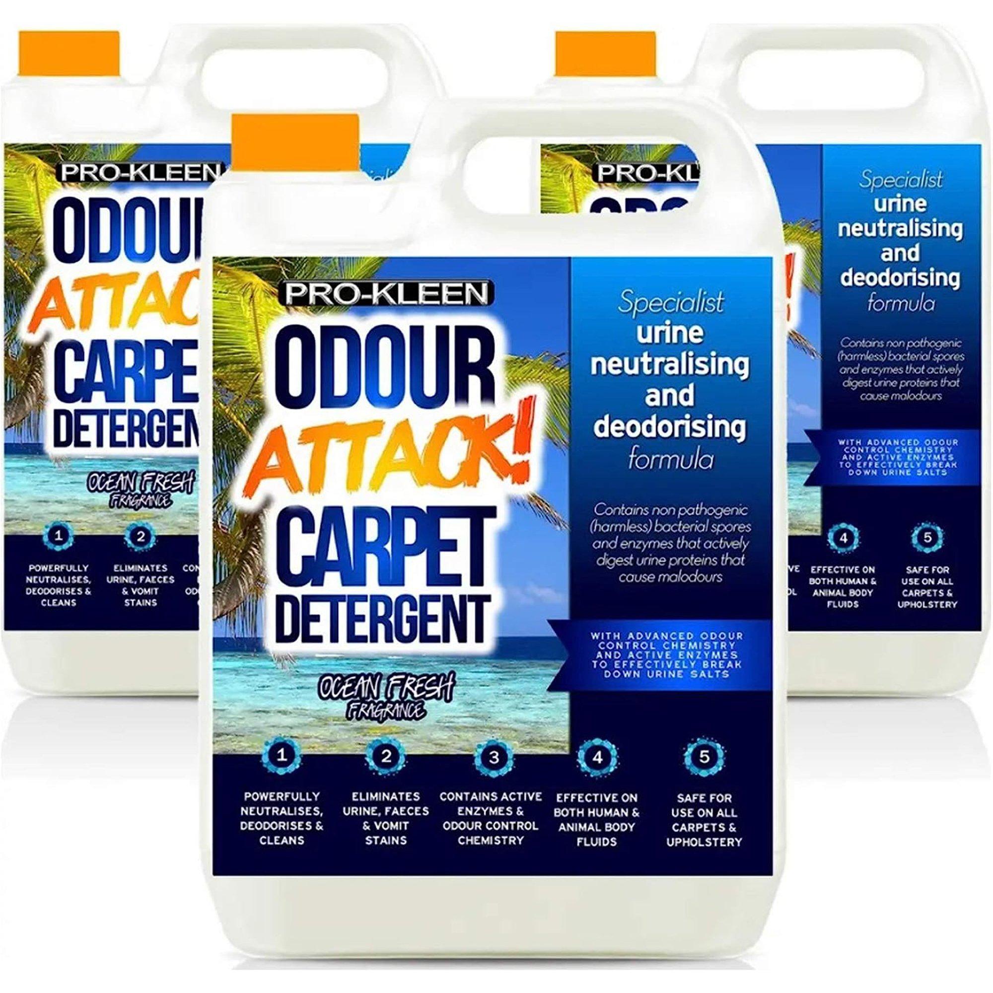 Odour Attack Pet Carpet Cleaner Shampoo - Ocean Fragrance - 3 x 5L