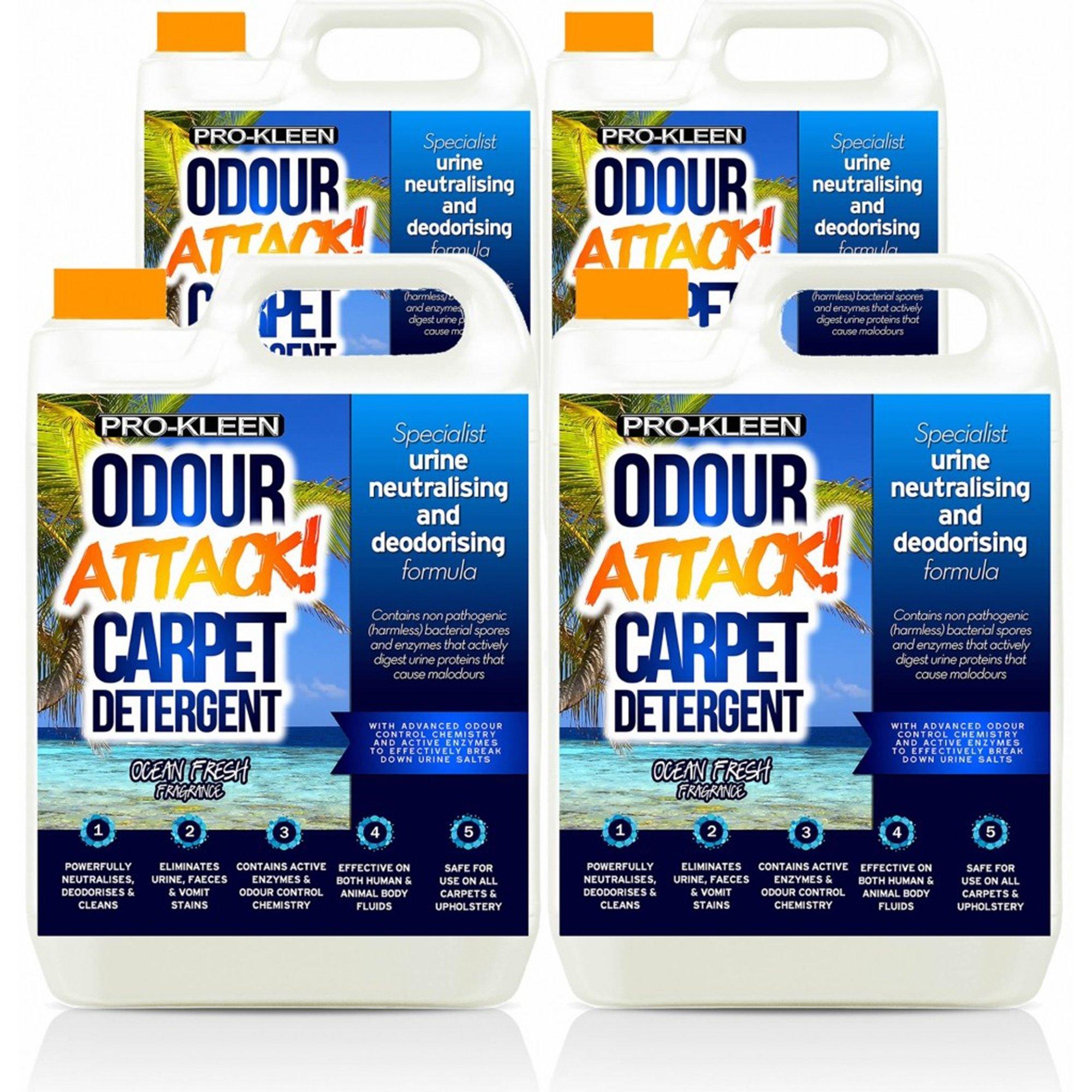Odour Attack Pet Carpet Cleaner Shampoo - Ocean Fragrance - 4 x 5L