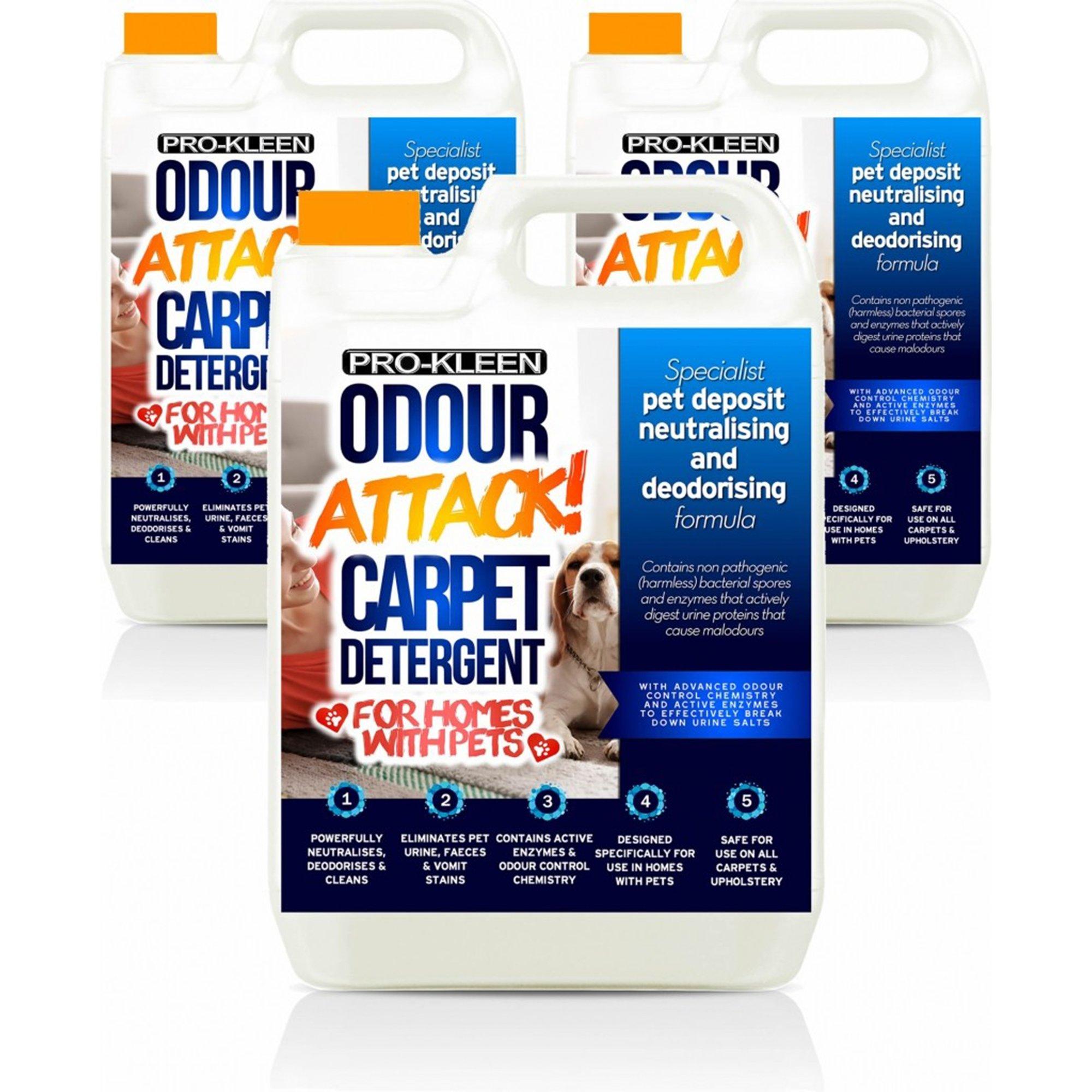 Odour Attack Pet Carpet Cleaner Shampoo - 3 x 5L
