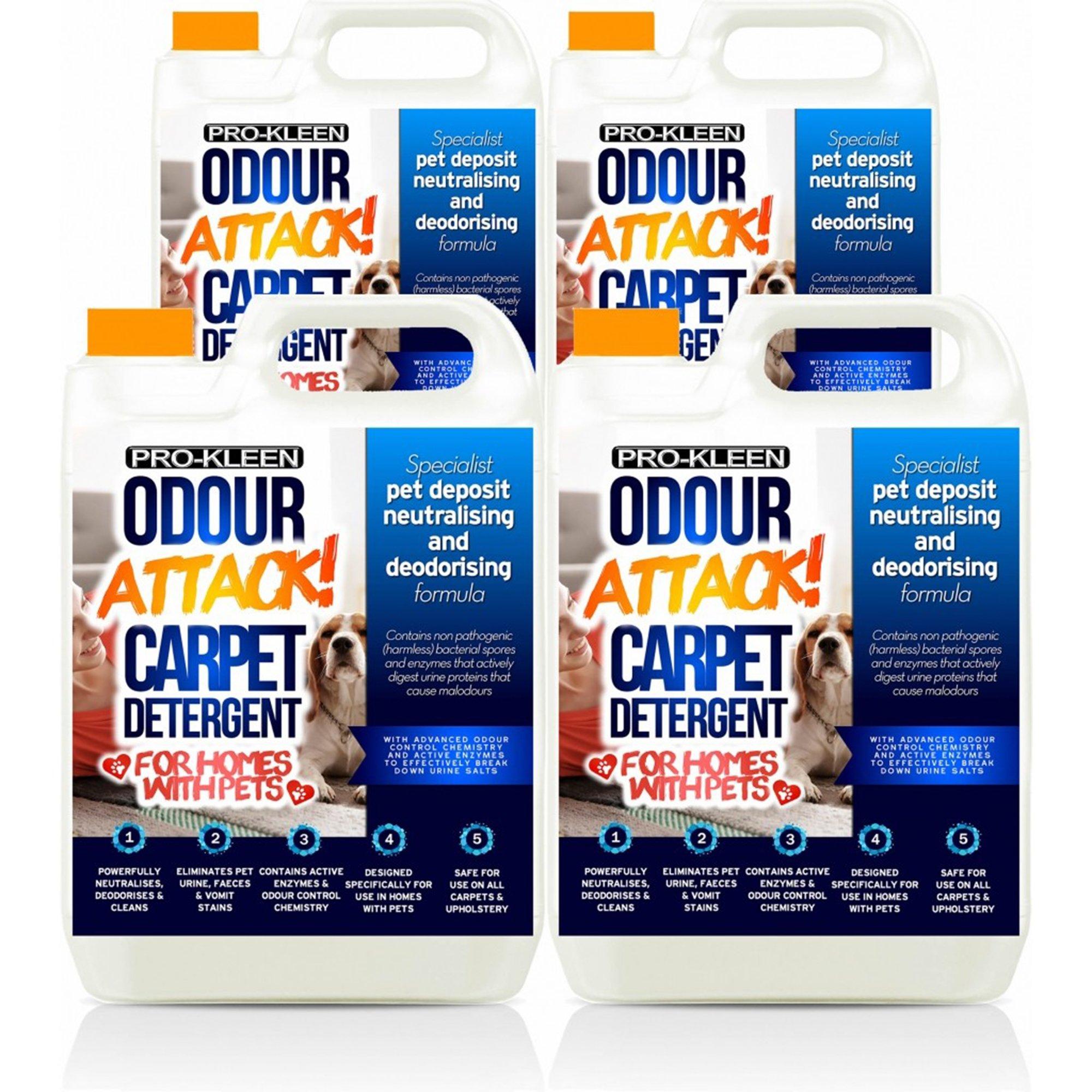 Odour Attack Pet Carpet Cleaner Shampoo - 4 x 5L