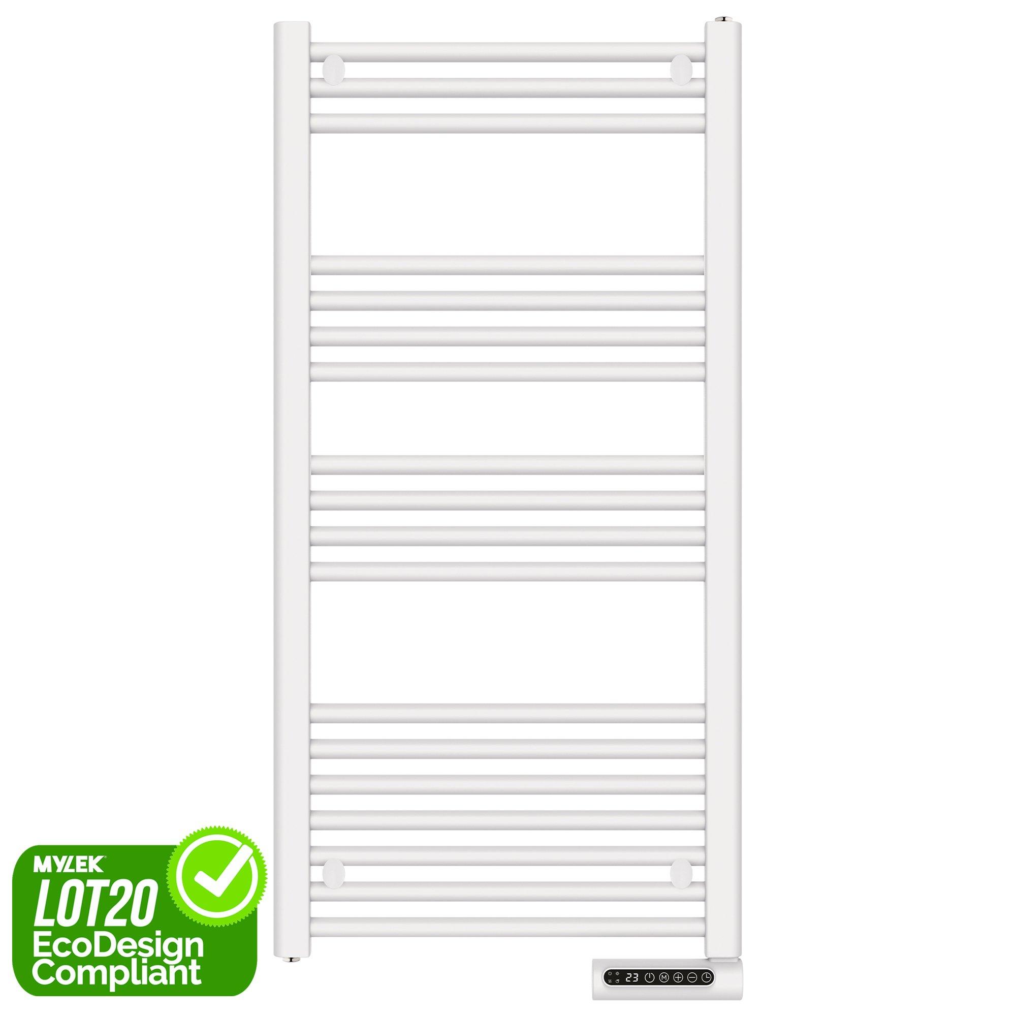 Towel Rail Bathroom Electric Heater with 24/7 Timer IP24 Rated 750W