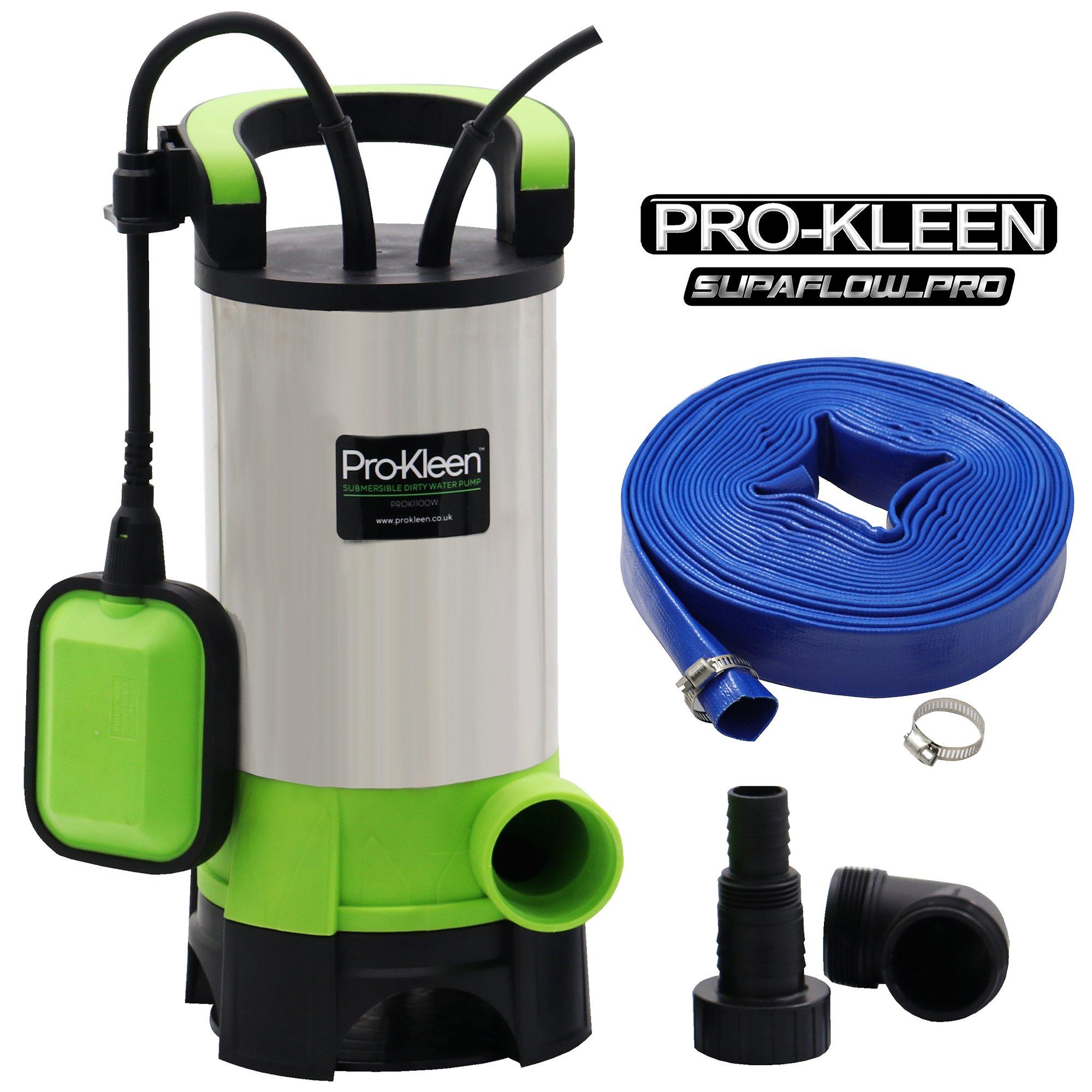 Electric Submersible Dirty or Clean Water Pump 1100W with 10M Hose