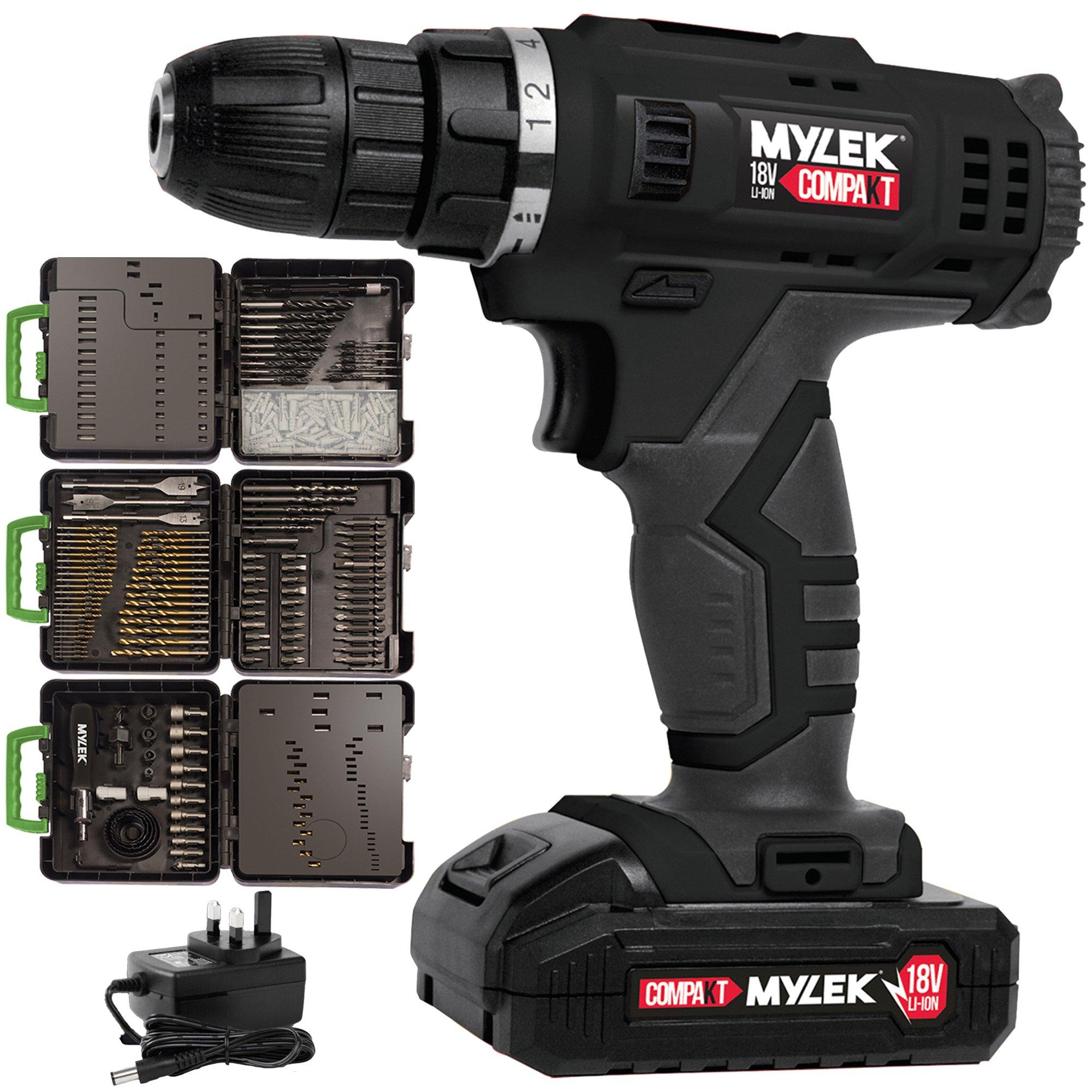 Cordless Drill MYW09 with 204-Piece Accessory Kit