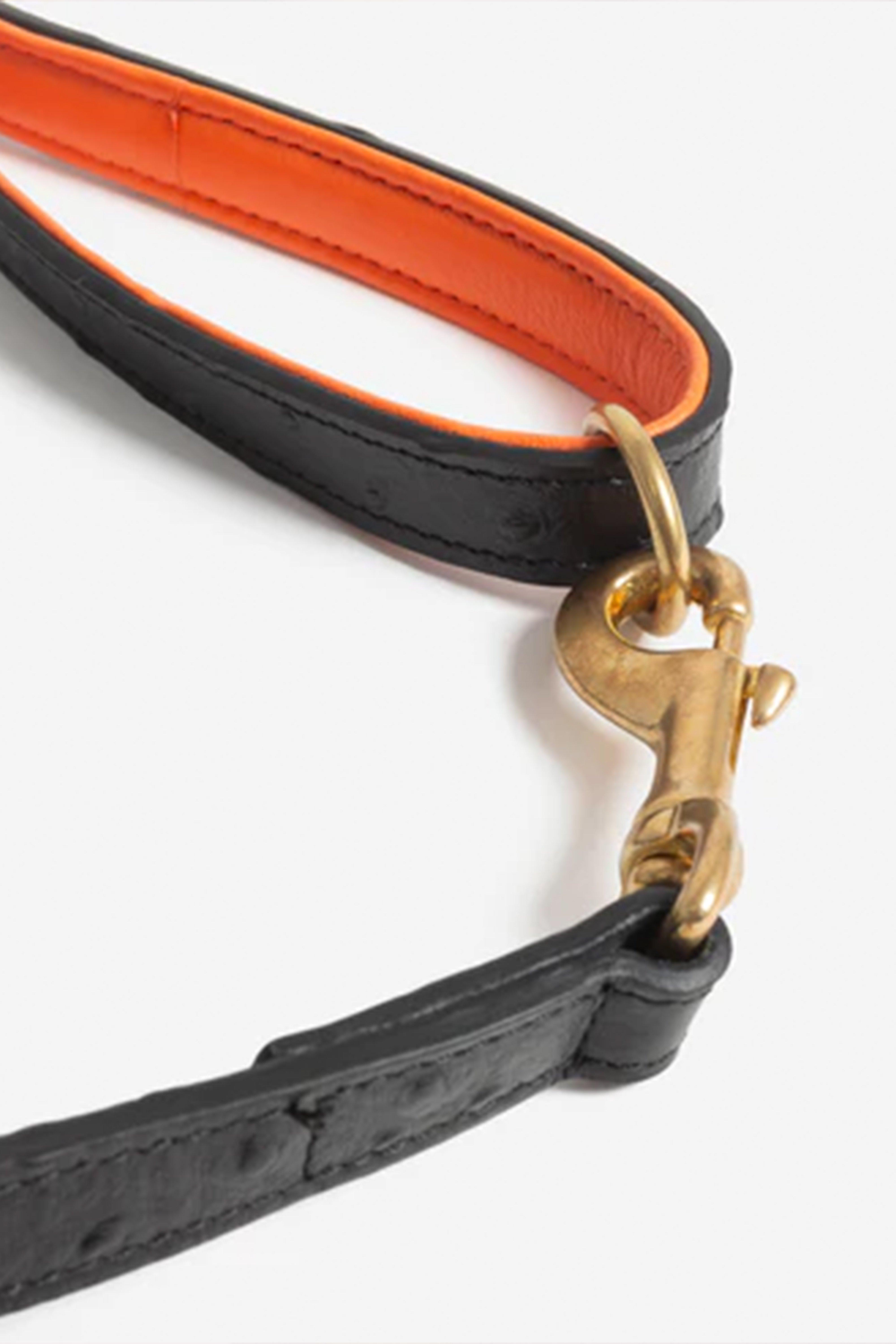 Ostrich Leather Dog Lead