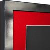 Vivarti 3D + Double Aperture Mounted Sports Shirt Display Frame with Gloss Black Frame and Red Mount 61 x 91.5cm thumbnail 5