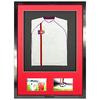 Vivarti 3D + Double Aperture Mounted Sports Shirt Display Frame with Gloss Black Frame and Red Mount 50 x 70cm thumbnail 1