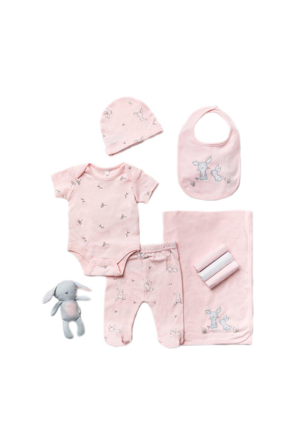 Bunny Print Cotton 10-Piece Baby Gift Set