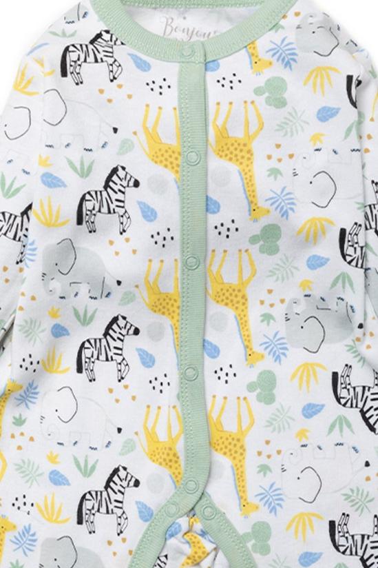 Bonjour Bebe Safari Animal Print Cotton 3-Piece Baby Gift Set 5