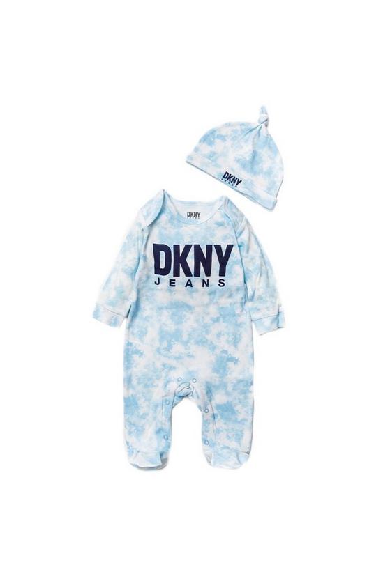 DKNY Jeans Onesie and Hat 2 Piece Gift Set 1
