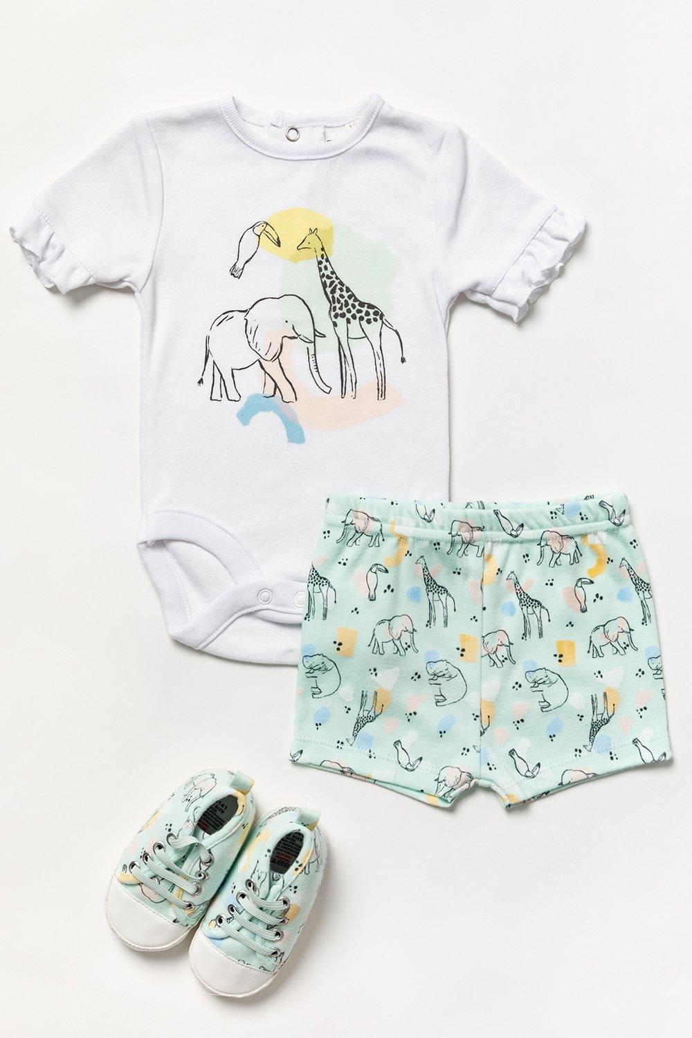 Bodysuit Short and Shoe Outfit Set