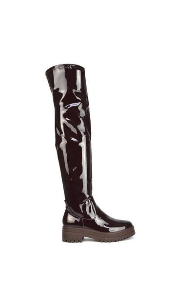 'Rosalia' Flat Chunky Sole Over the Knee Thigh High Long Boots