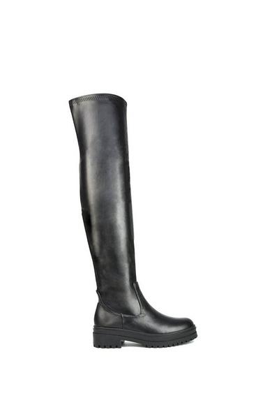 'Rosalia' Flat Chunky Sole Over the Knee Thigh High Long Boots
