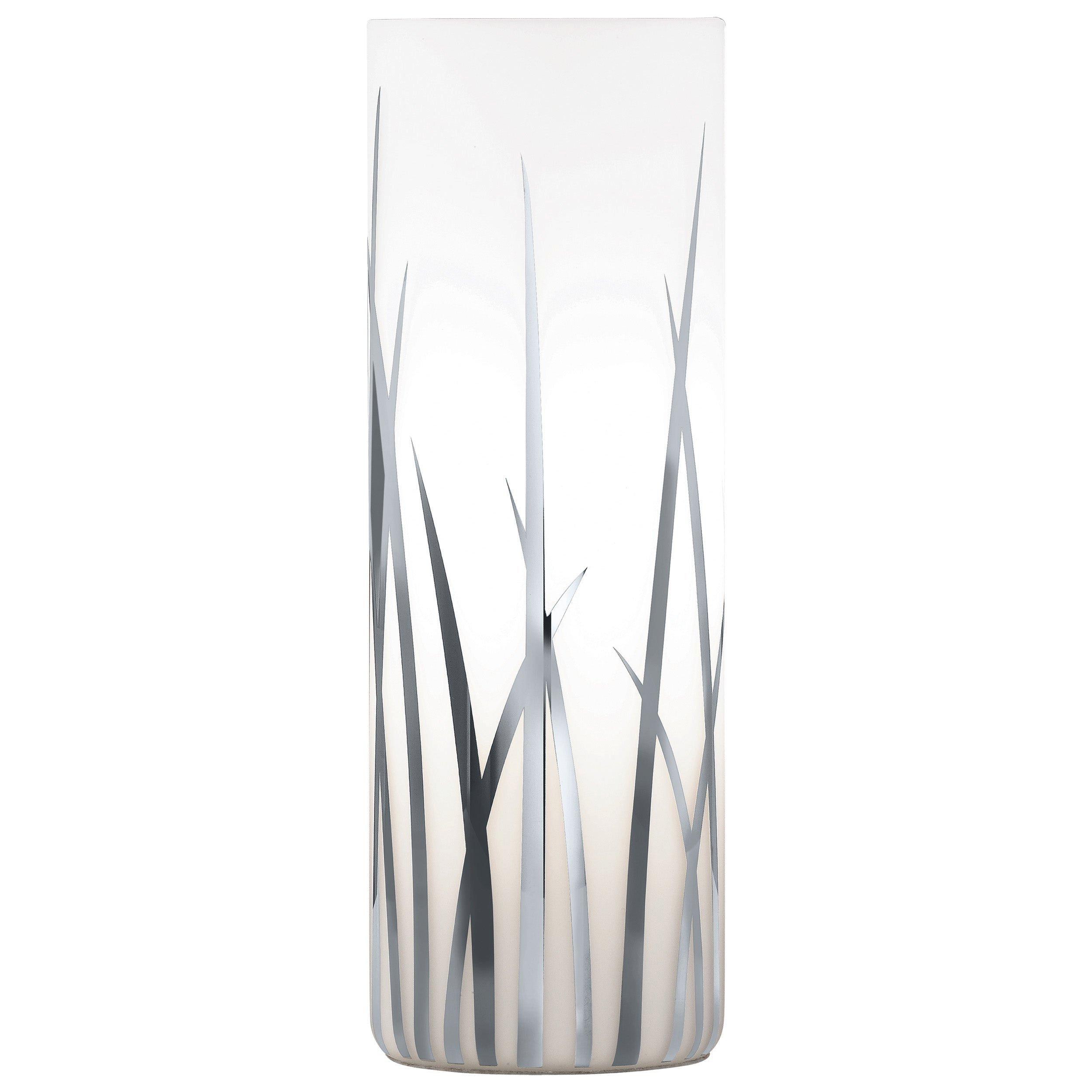 Table Desk Lamp Colour Shade White Chrome Glass Painted Bulb E27 1x60W