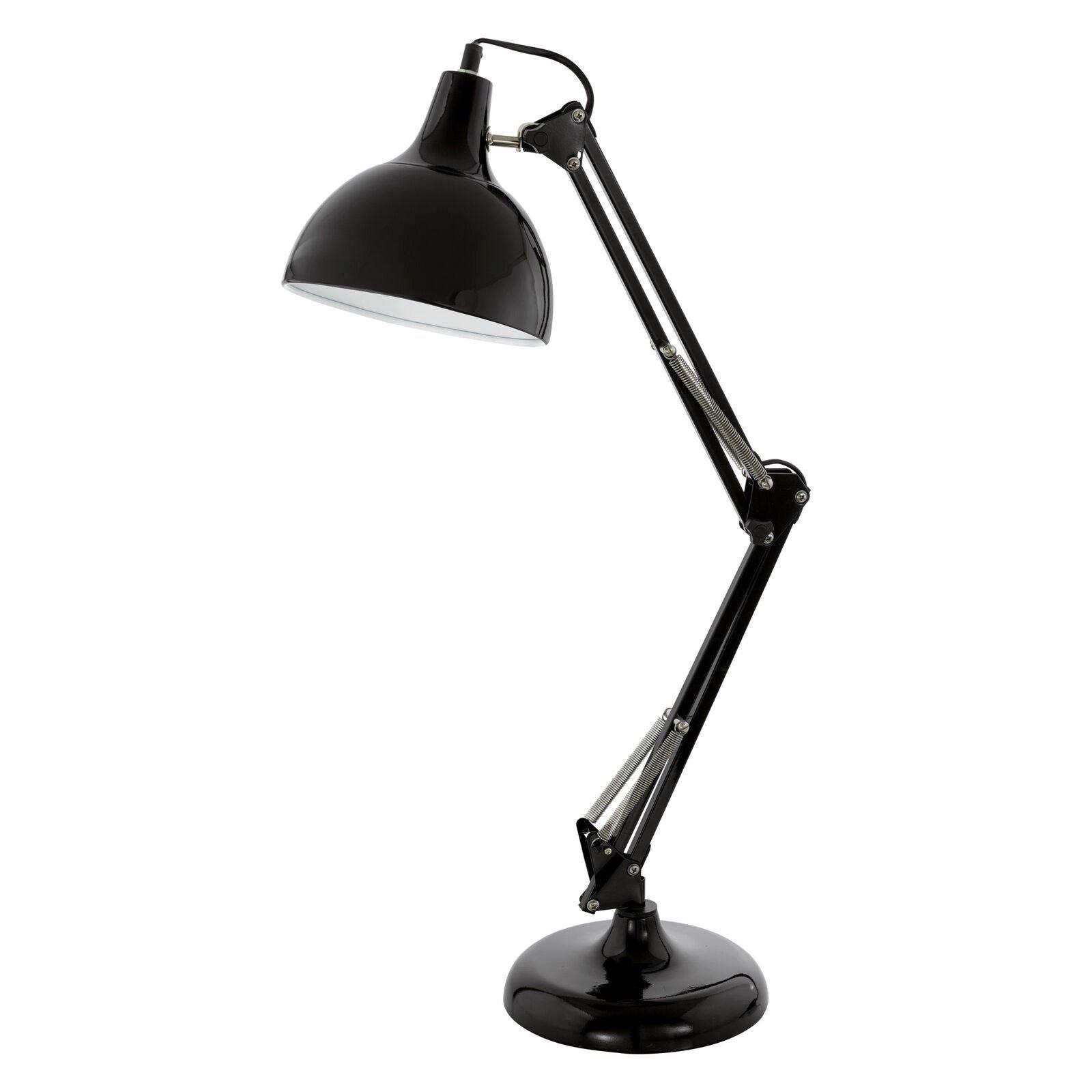 Table Desk Lamp Black Flexible In Line Switch In Ine Switch Bulb E27 1x40W