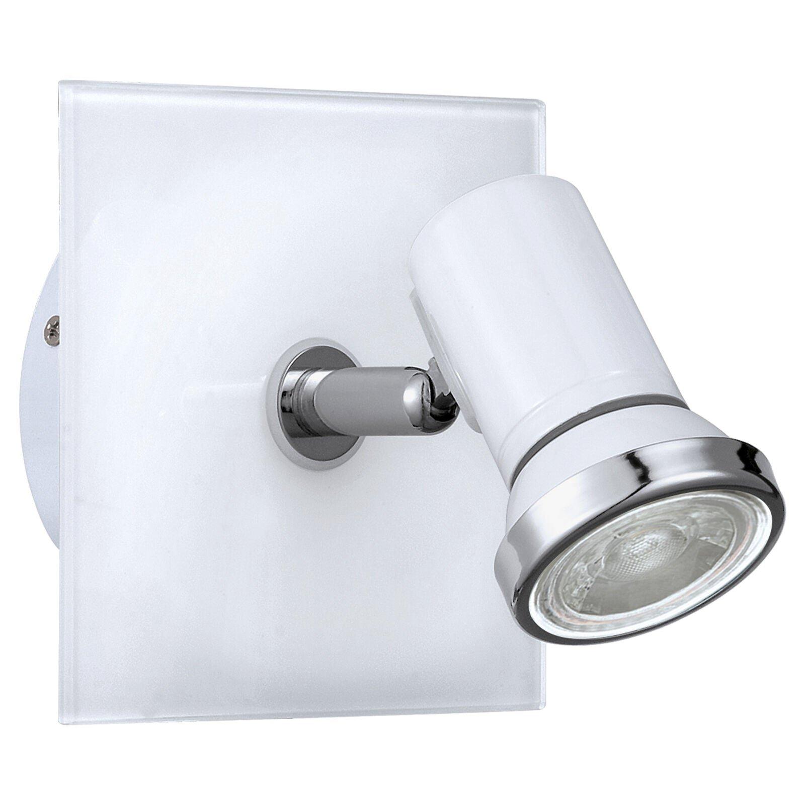 Wall Light IP44 Bathroom Colour White Chrome Shade Bulb GU10 1x3.3W Included
