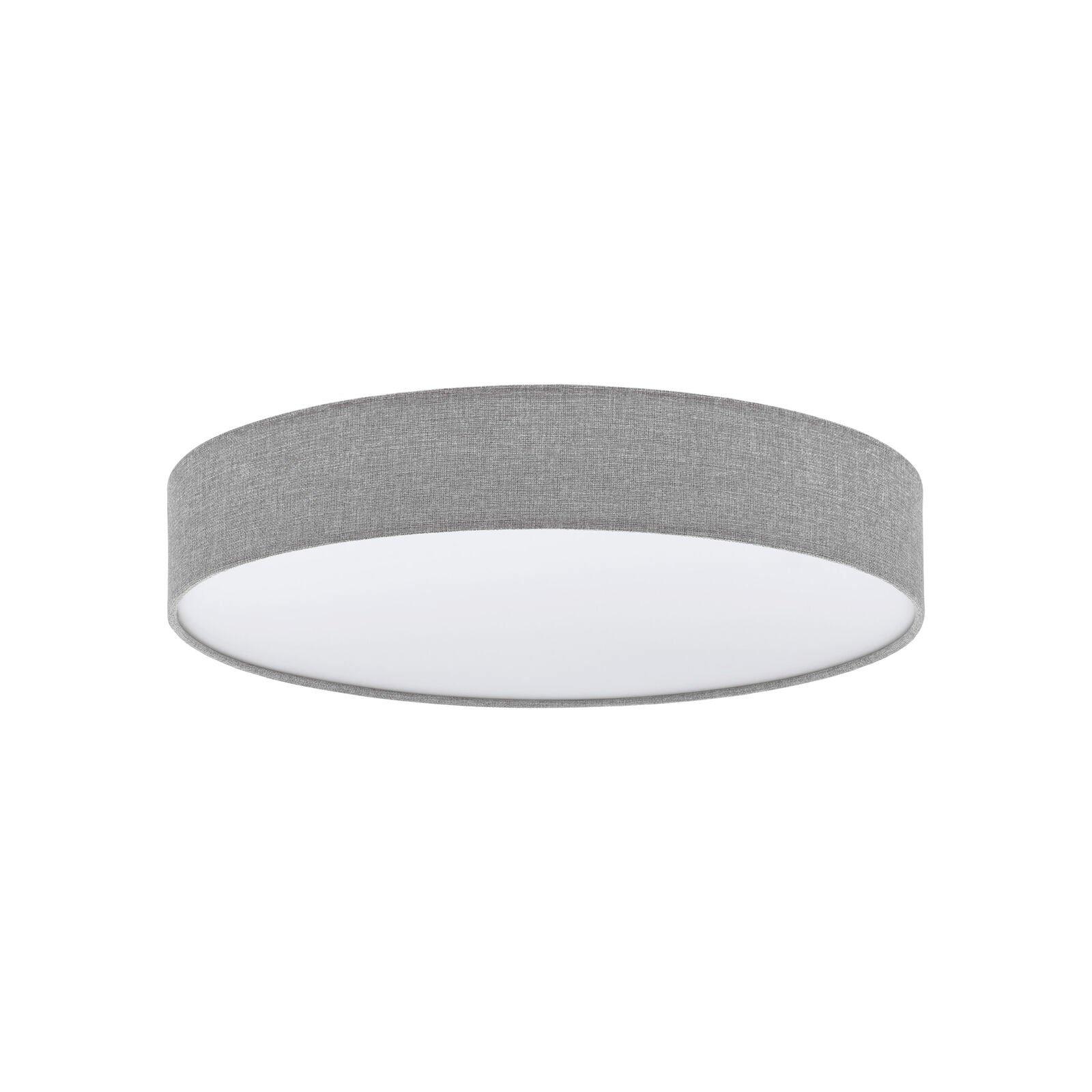 Flush Ceiling Light Colour White Shade Grey White Fabric Linen Plastic LED 40W