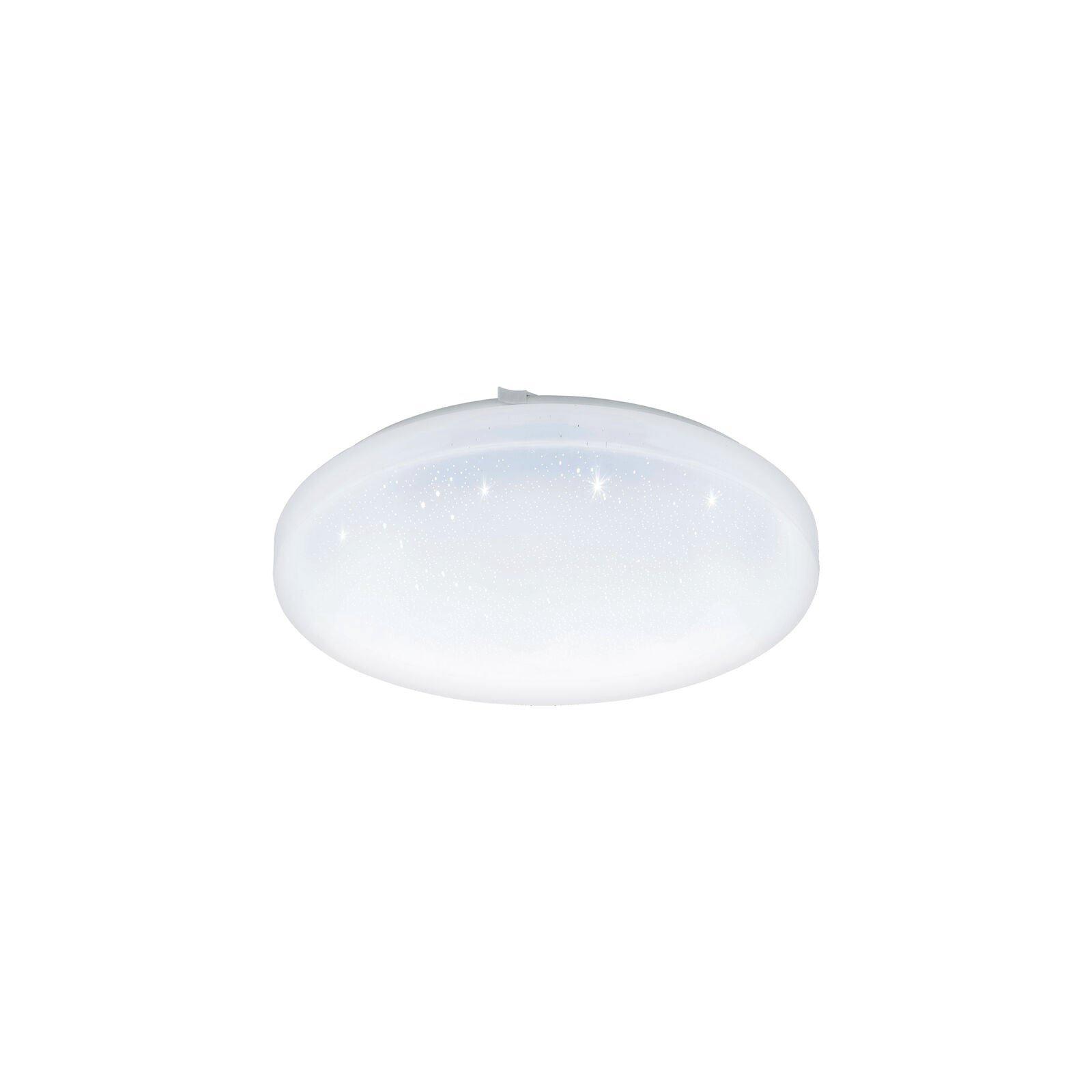 Wall Flush Ceiling Light White Shade White Plastic Crystal Effect LED 17.3W