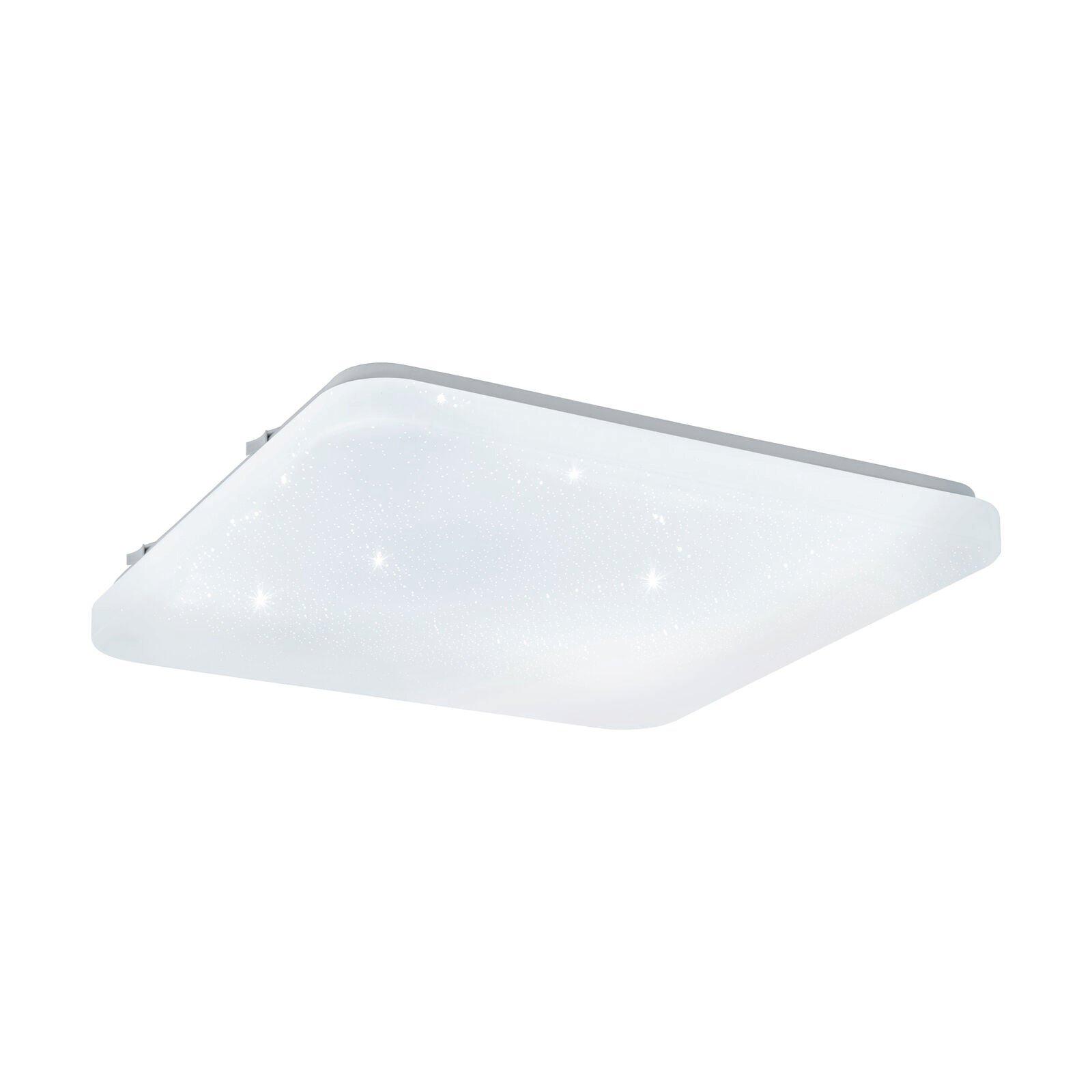 Wall Flush Ceiling Light White Shade White Plastic With Crystal Effect LED 17.3W