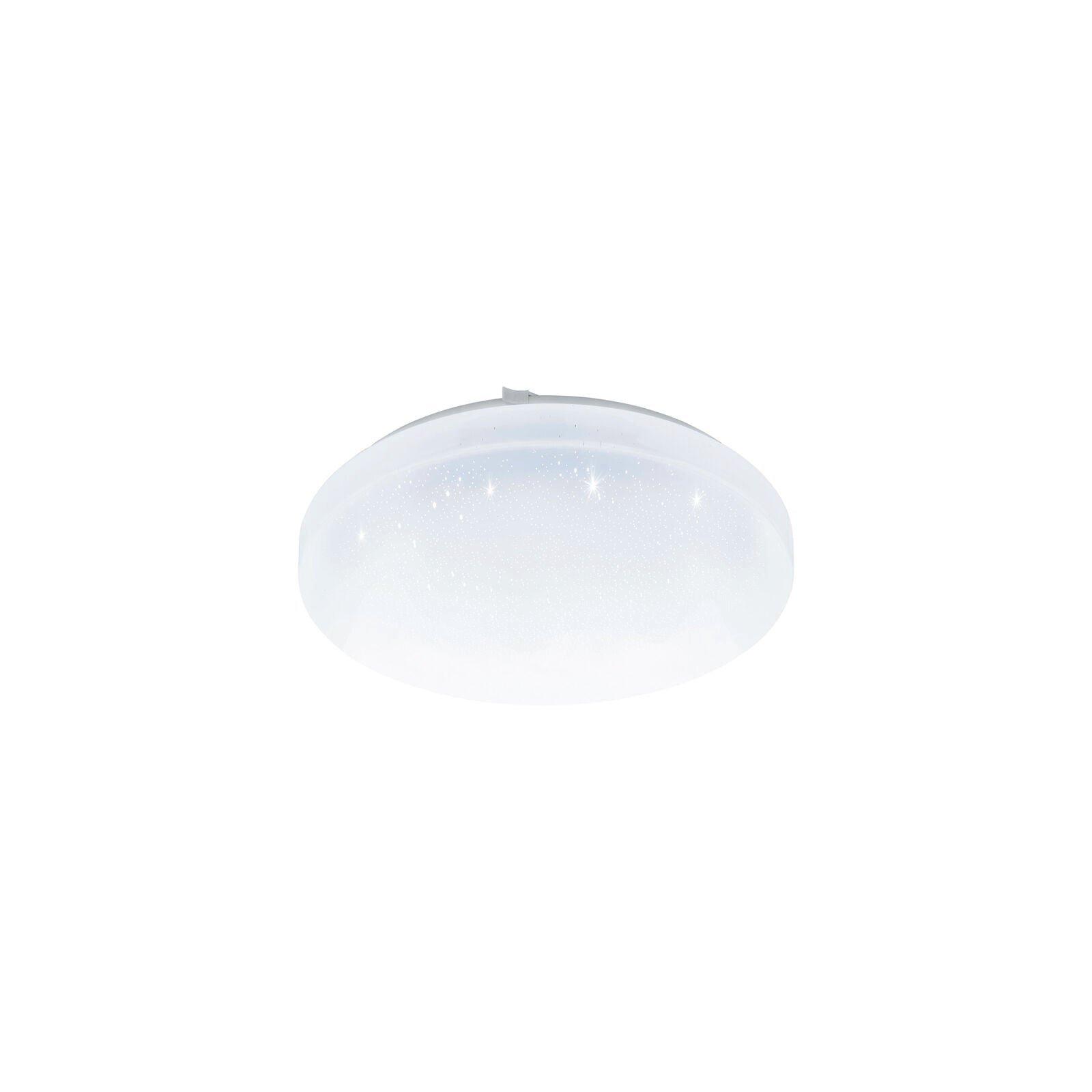 Wall Flush Ceiling Light White Shade White Plastic With Crystal Effect LED 12W