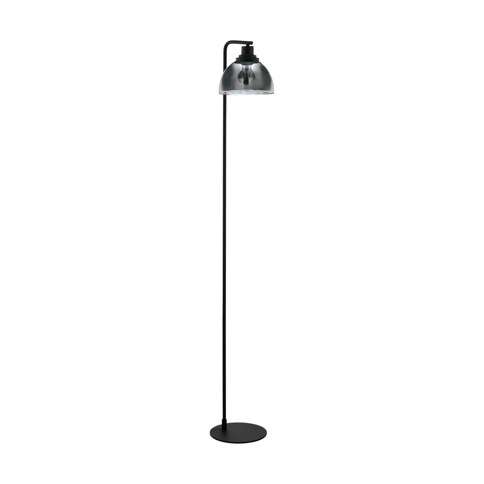 Floor Lamp Light Black Shade Black Transparent Glass Vaporized Bulb E27 1x60W