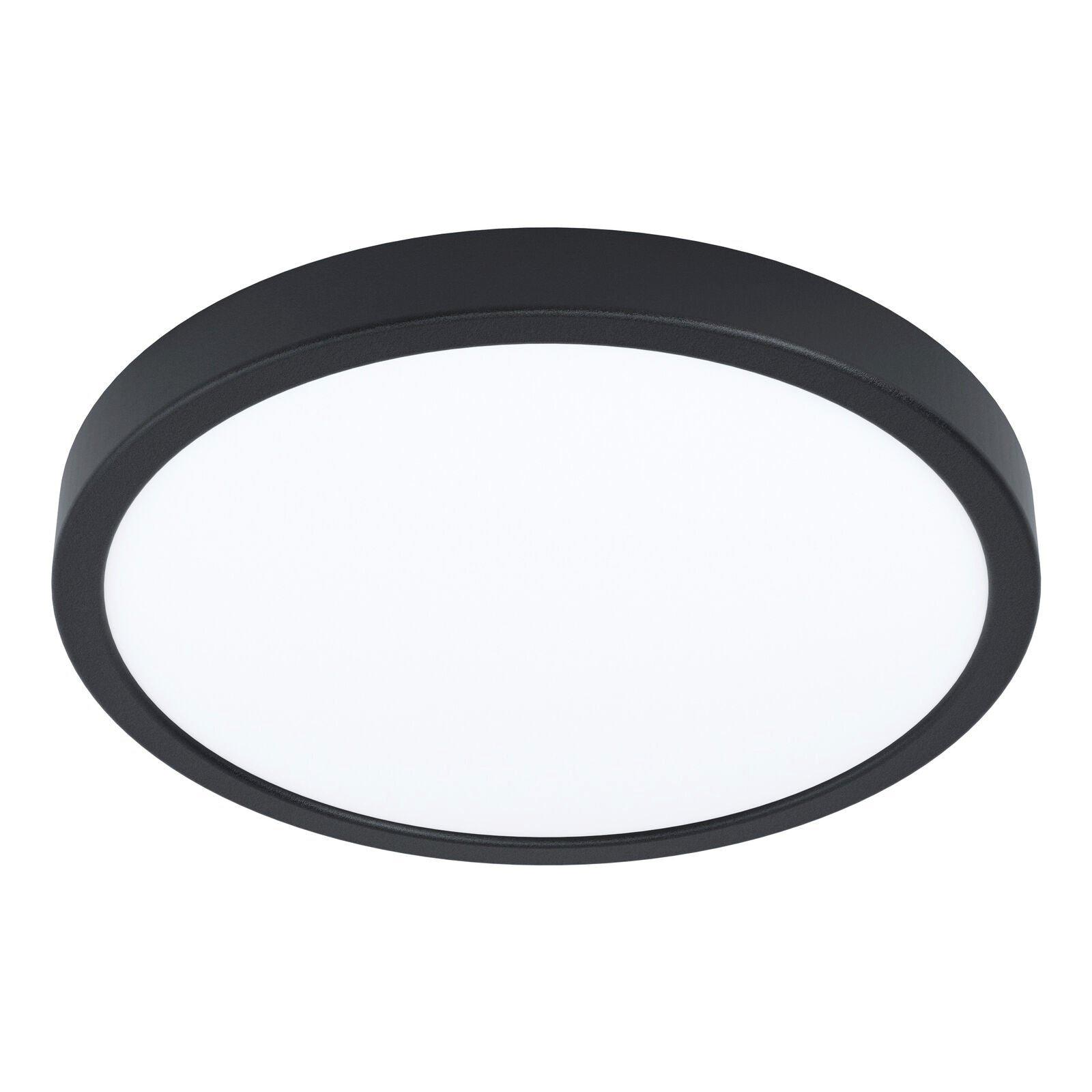 Wall Flush Ceiling Light Colour Black Shade Round White Plastic LED 20W Included
