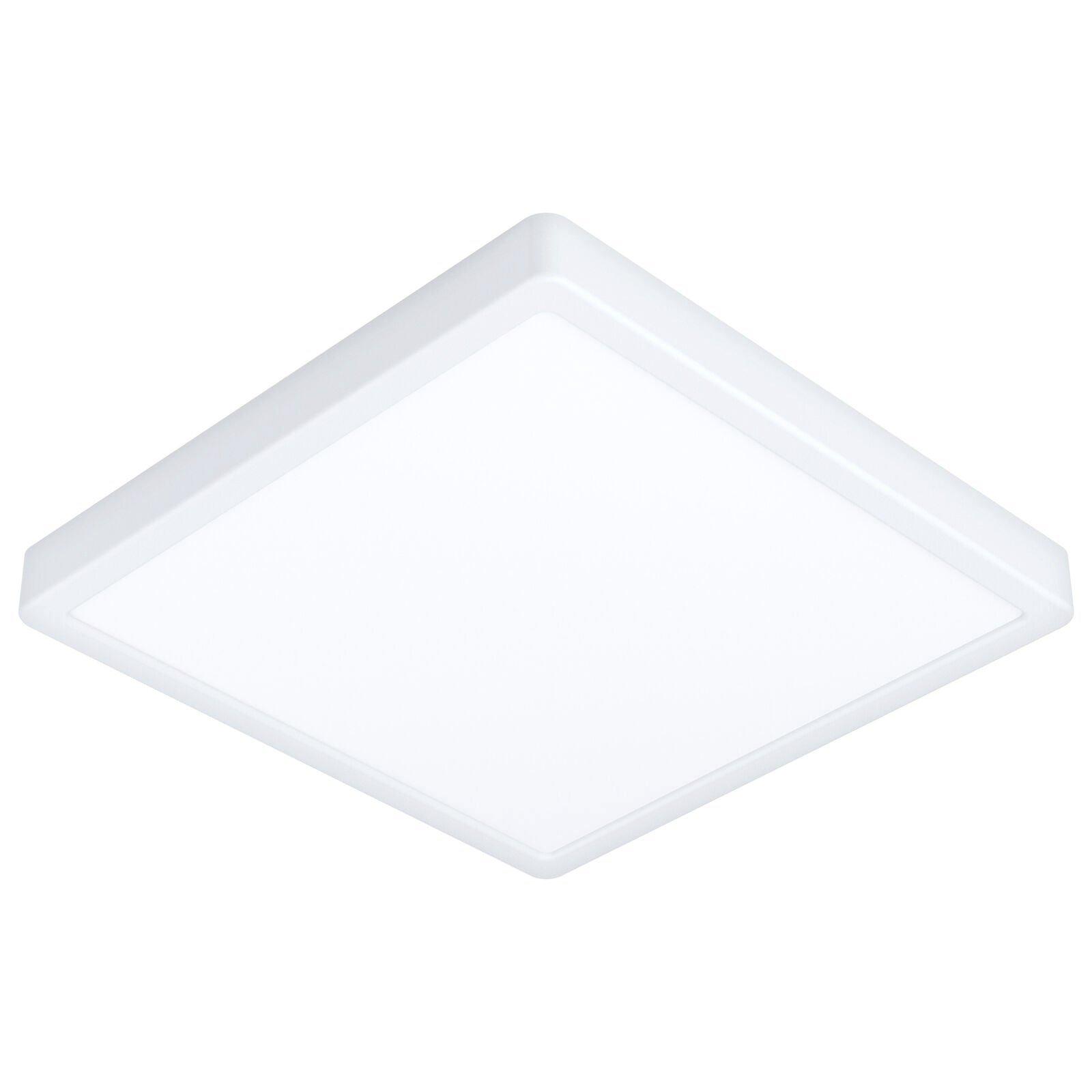 Wall Flush Ceiling Light White Shade Square White Plastic Bulb LED 20W Included