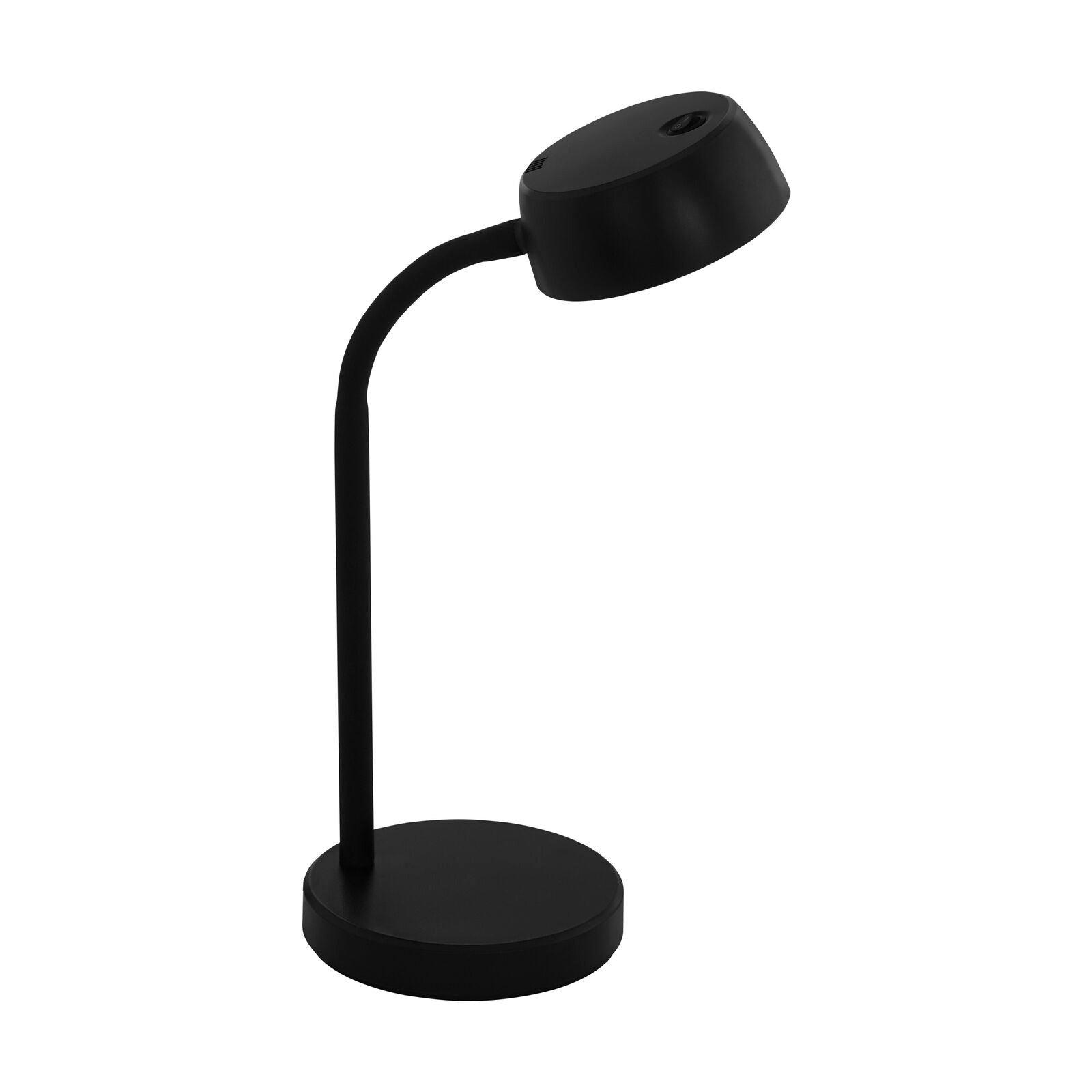 Table Desk Lamp Colour Plain Black Rocker Switch Bulb LED 4.5W Included