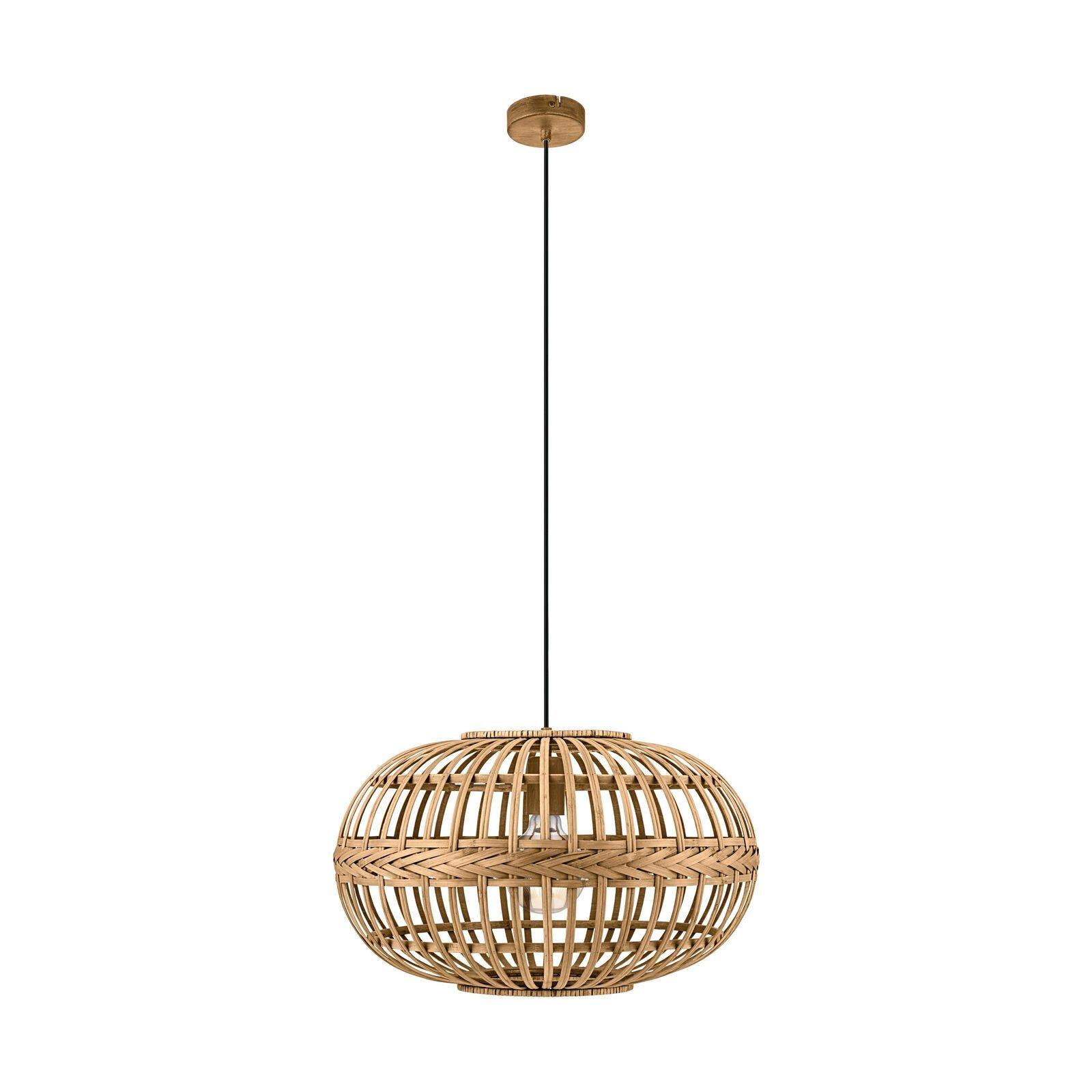 Hanging Ceiling Pendant Light Round Wicker Shade 1x 60W E27 Hallway Feature