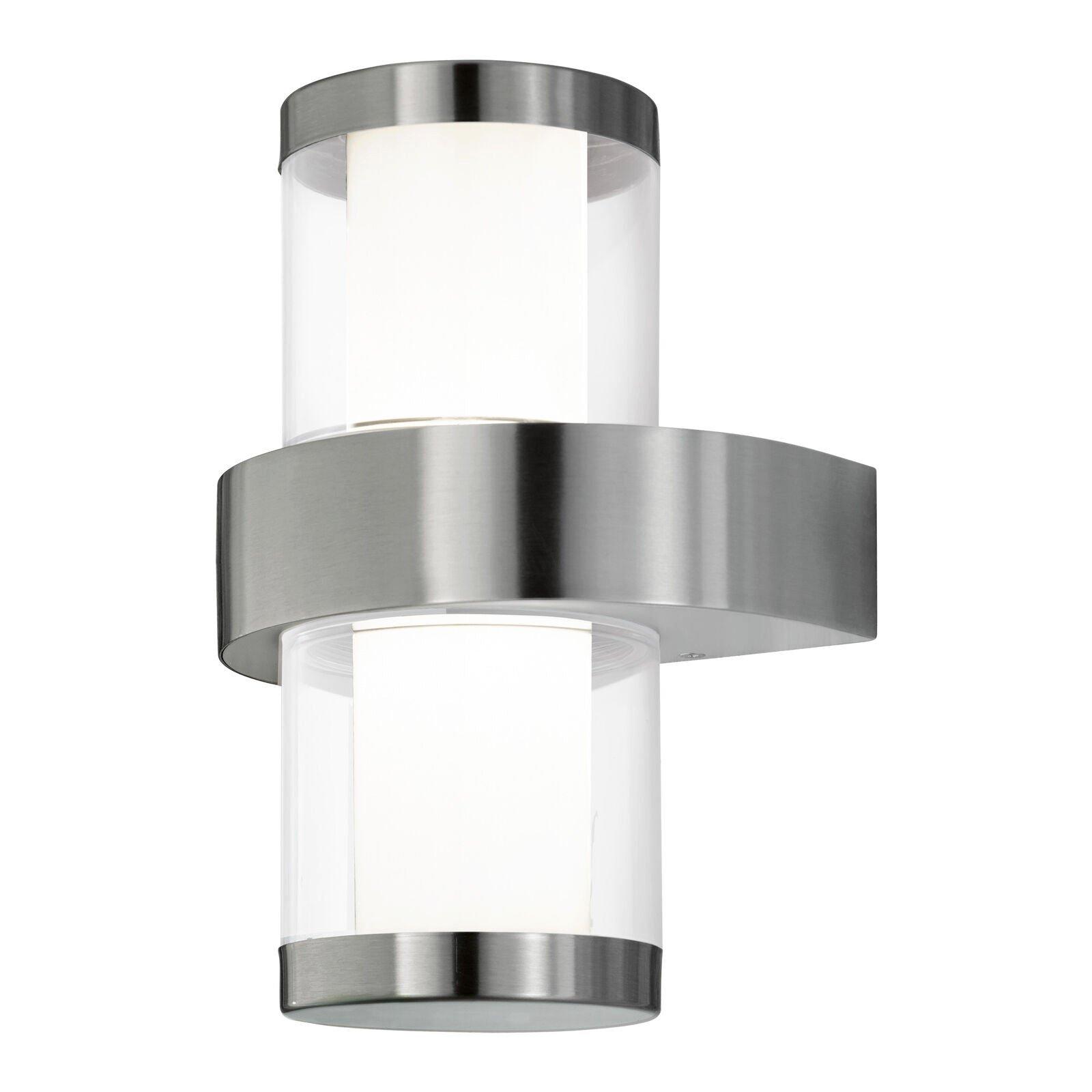 IP44 Outdoor Wall Light Stainless Steel & Glass 3.7W Built in LED Porch Lamp