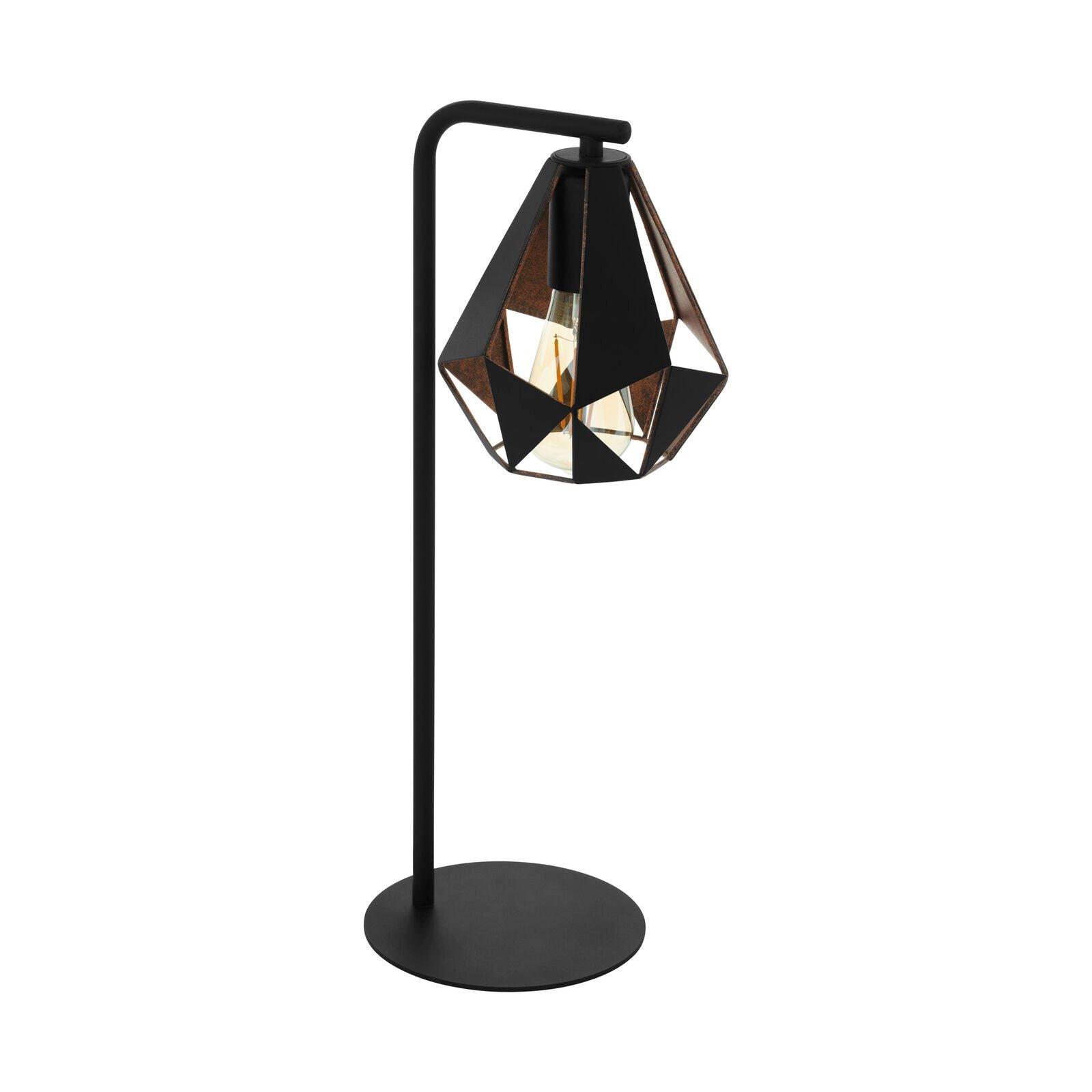 Table Lamp Desk Light Black & Antique Copper Shade Steel 1 x 60W E27 Bulb