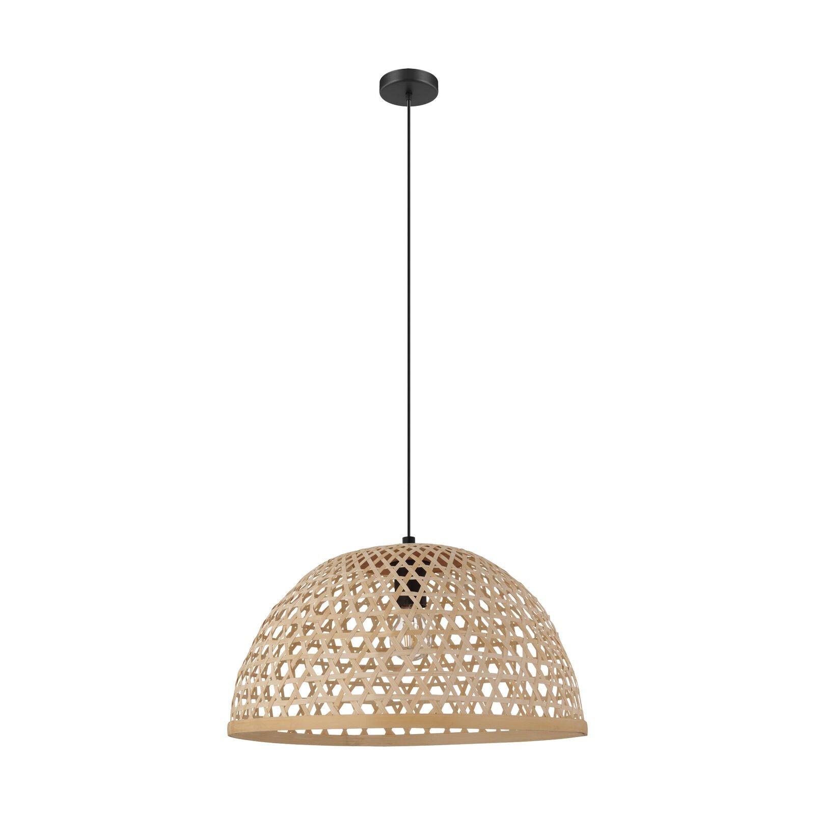 Hanging Ceiling Pendant Light Wicker Shade 1 x 40W E27 Hallway Feature Lamp