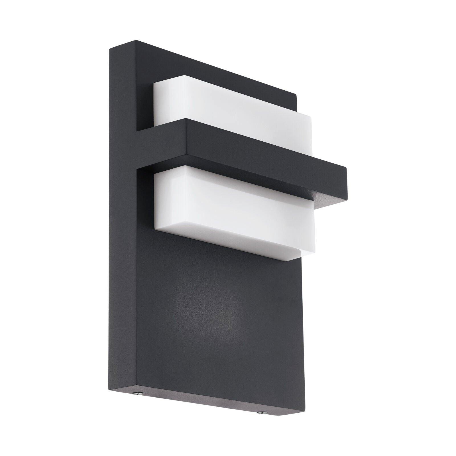IP44 Outdoor Wall Light Anthracite Aluminium 10W Built in LED Porch Lamp