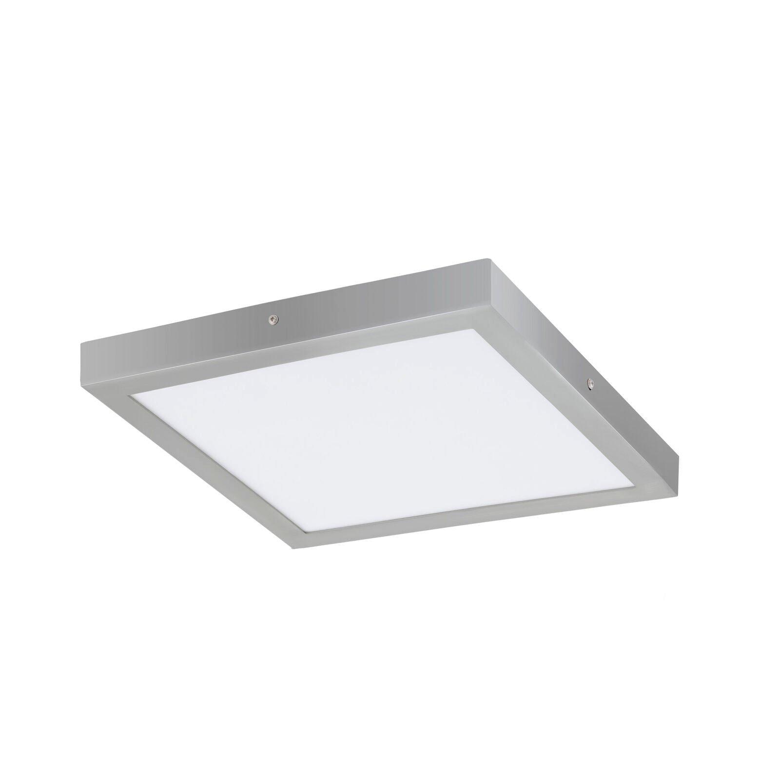 Wall / Ceiling Light Silver 400mm Square Surface Mounted 25W LED 4000K