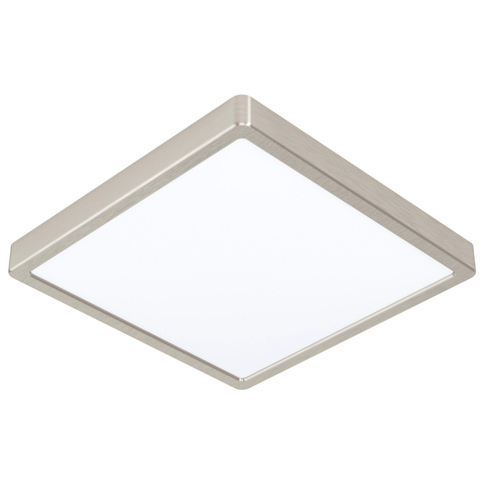 Wall / Ceiling Light Satin Nickel 285mm Square Surface Mounted 20W LED 3000K
