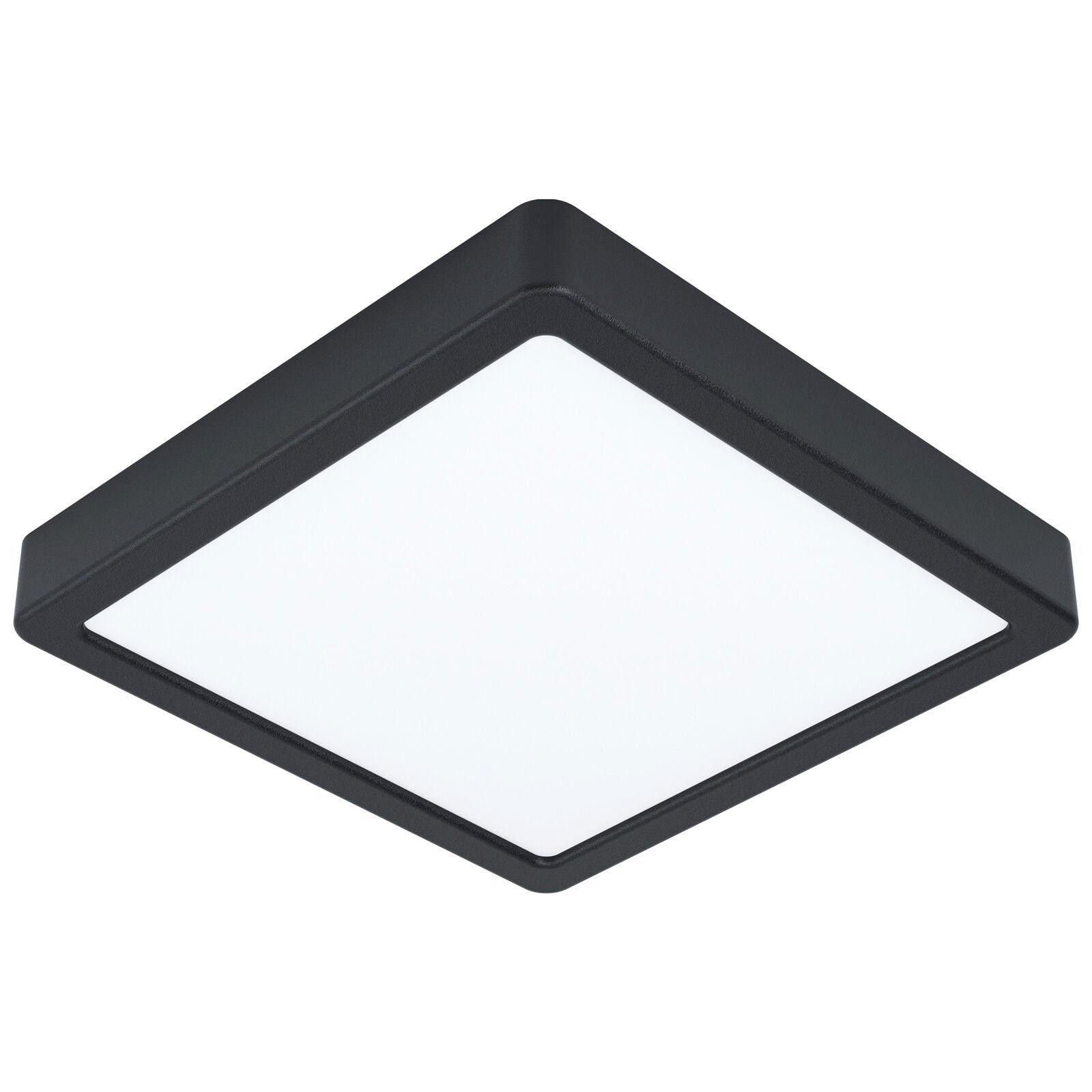 Wall / Ceiling Light Black 210mm Square Surface Mounted 16.5W LED 3000K