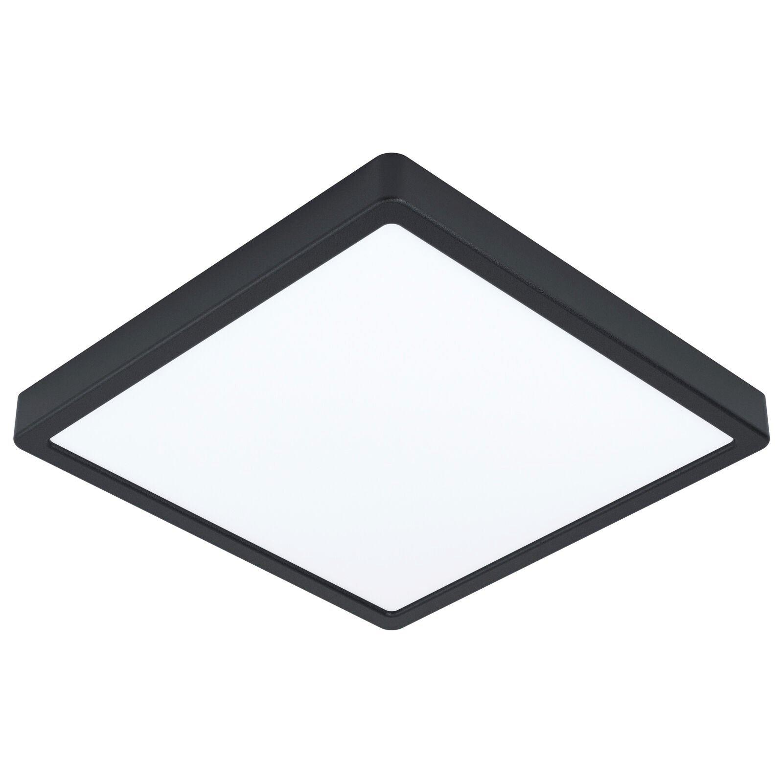 Wall / Ceiling Light Black 285mm Square Surface Mounted 20W LED 3000K