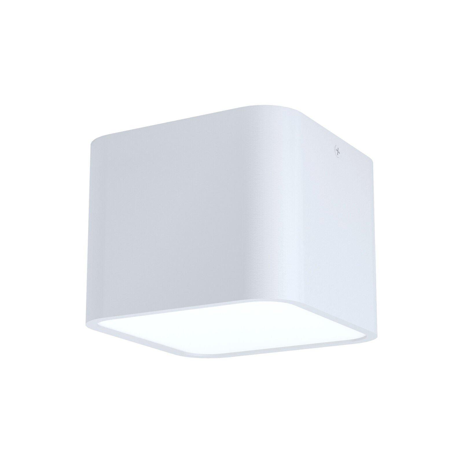 Wall / Ceiling Light White Aluminium Square Downlight 1 x 28W E27 Bulb