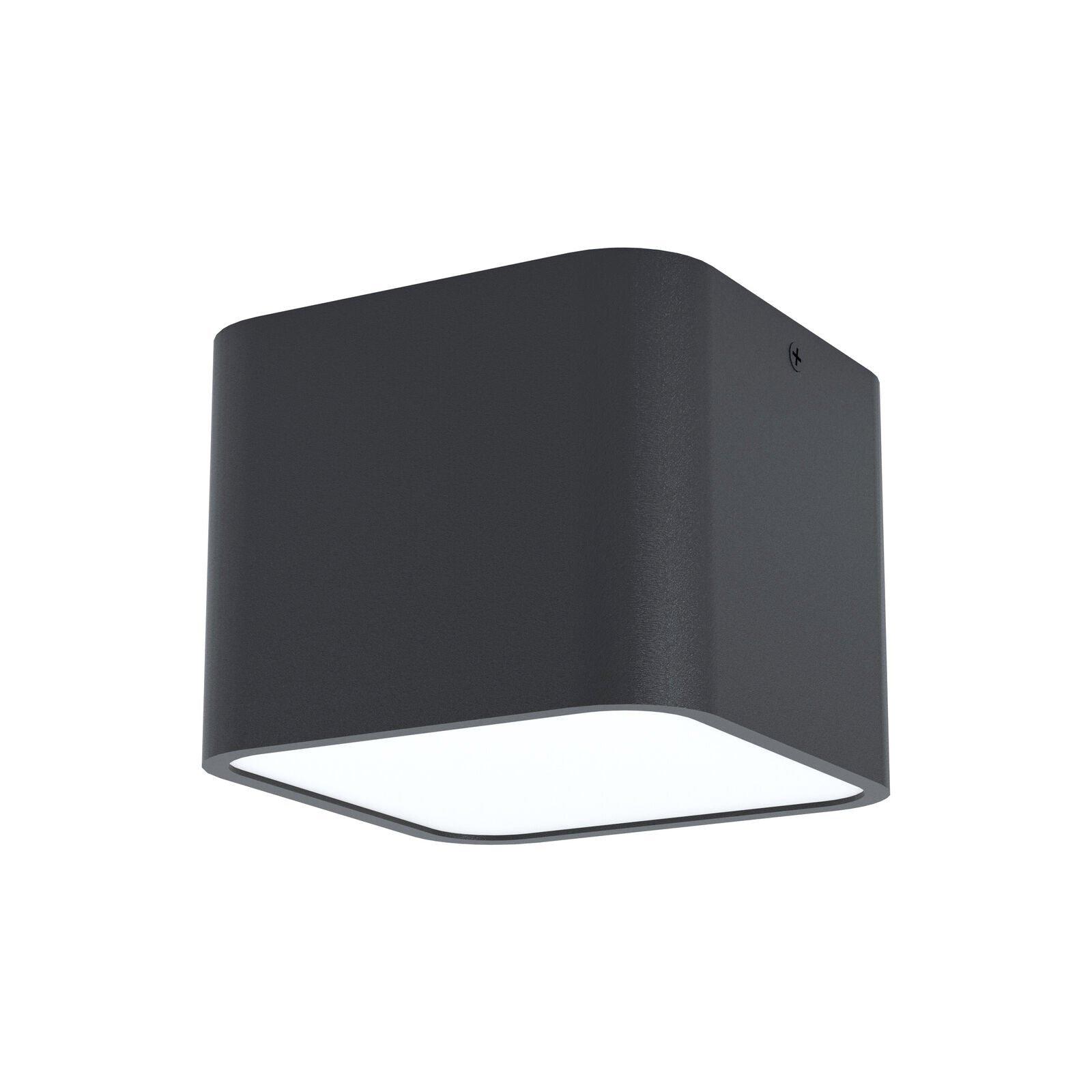 Wall / Ceiling Light Black Square Accent Downlight 1 x 28W E27 Bulb