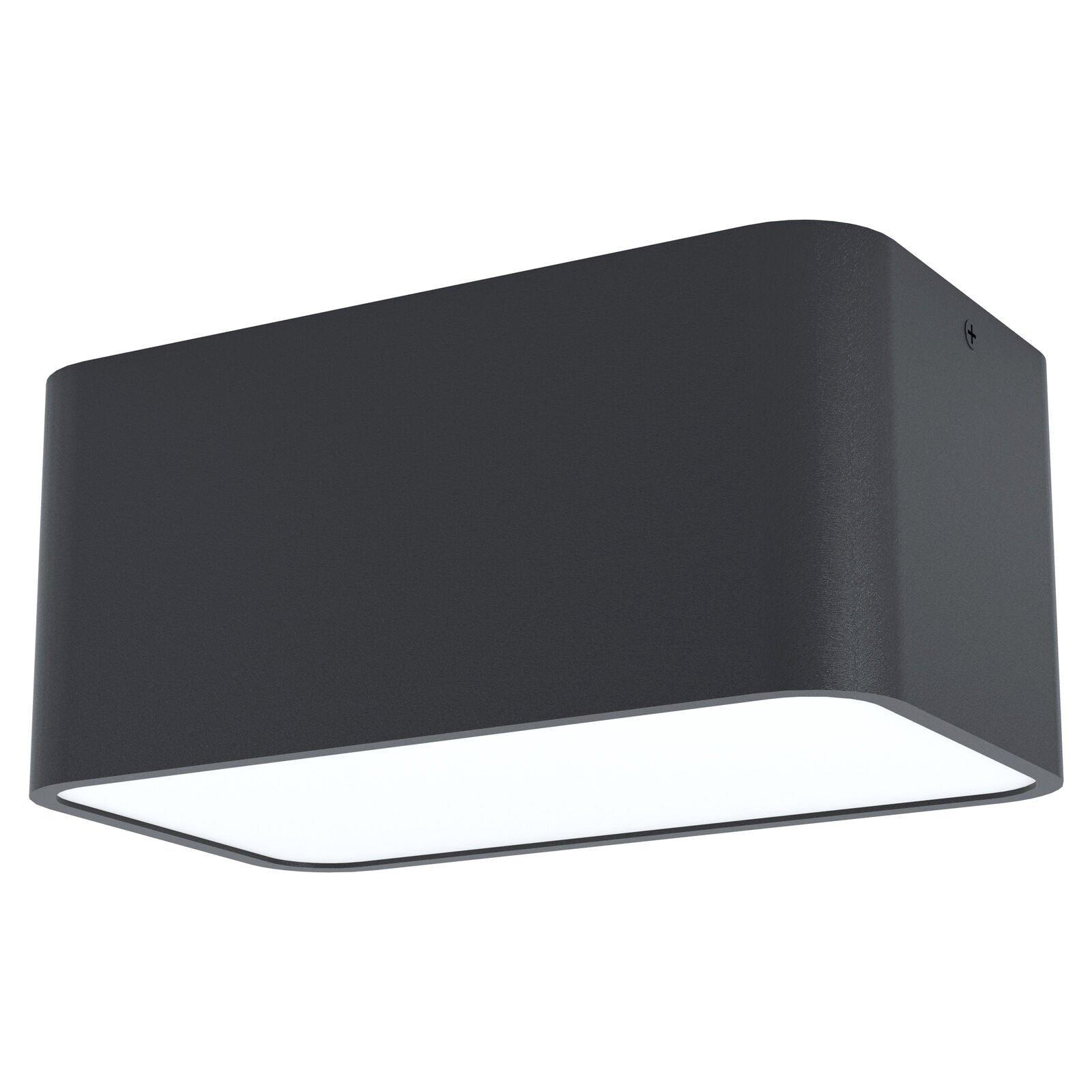 Wall / Ceiling Light Black Square Accent Downlight 2 x 28W E27 Bulb