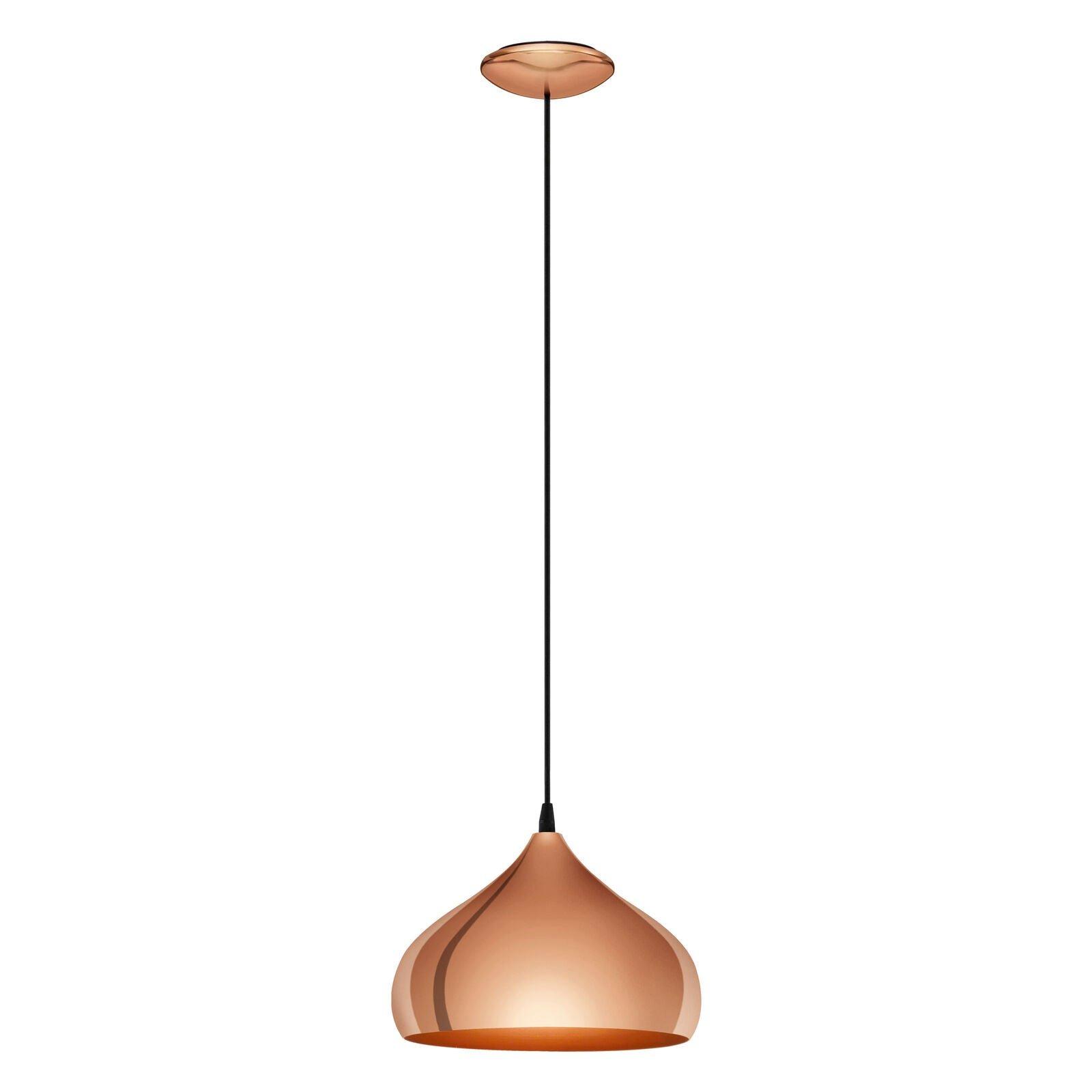 Hanging Ceiling Pendant Light Polished Copper 1 x 60W E27 Hallway Feature Lamp