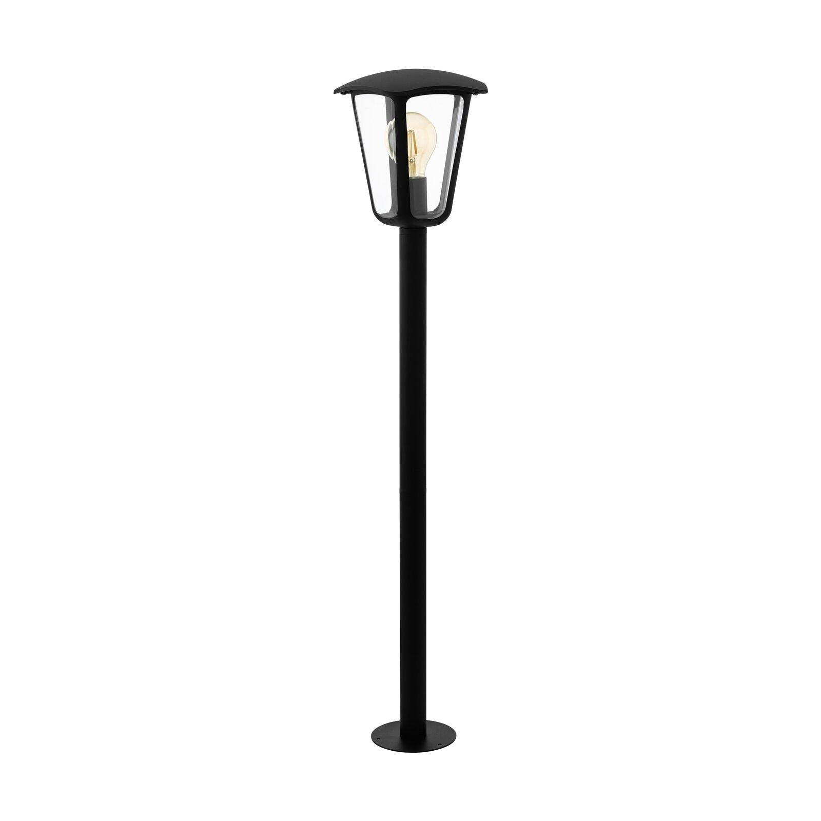 IP44 Outdoor Bollard Light Black Aluminium Lantern 1 x 60W E27 Bulb Lamp Post