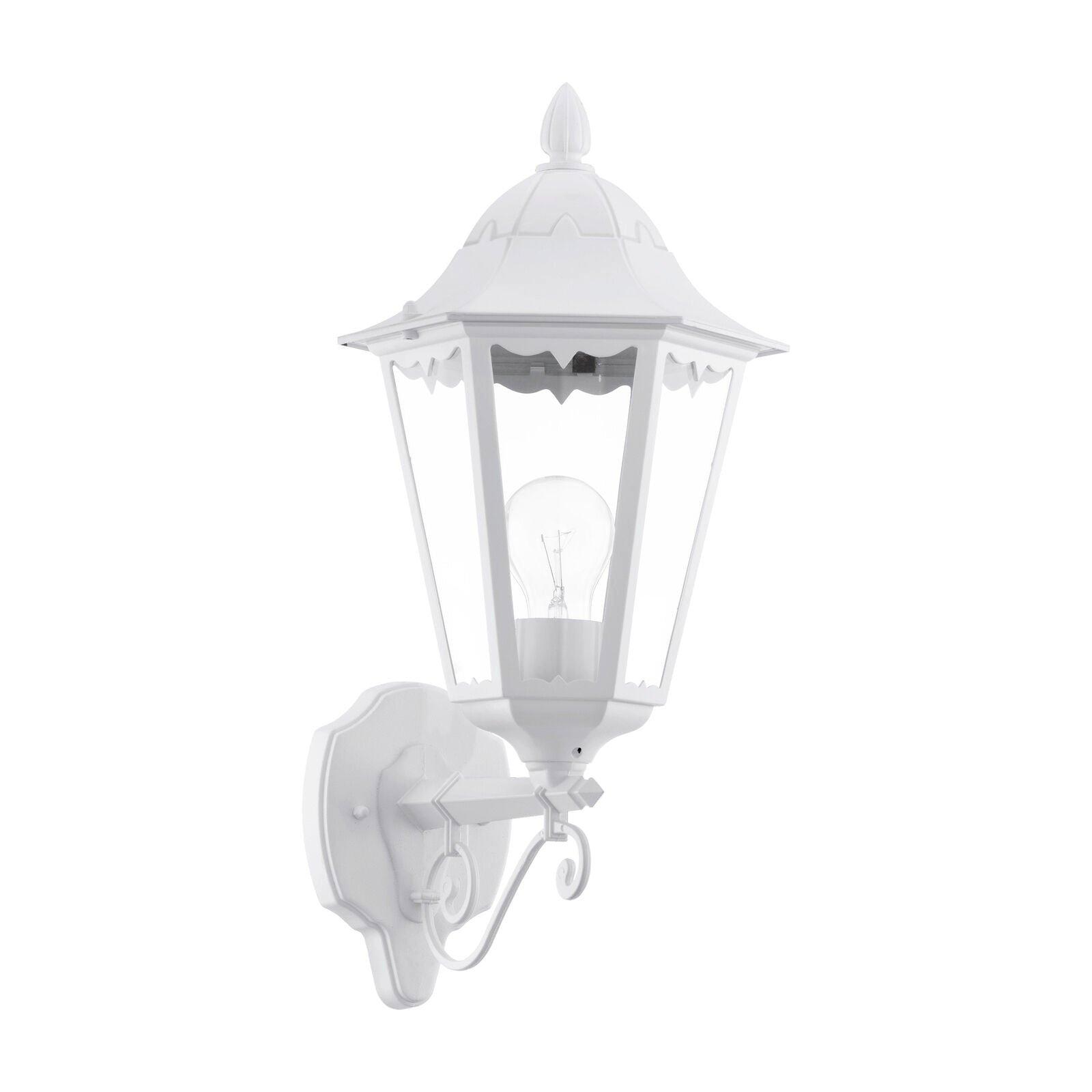 IP44 Outdoor Wall Light White Traditional Lantern 1x 60W E27 Porch Lamp Up