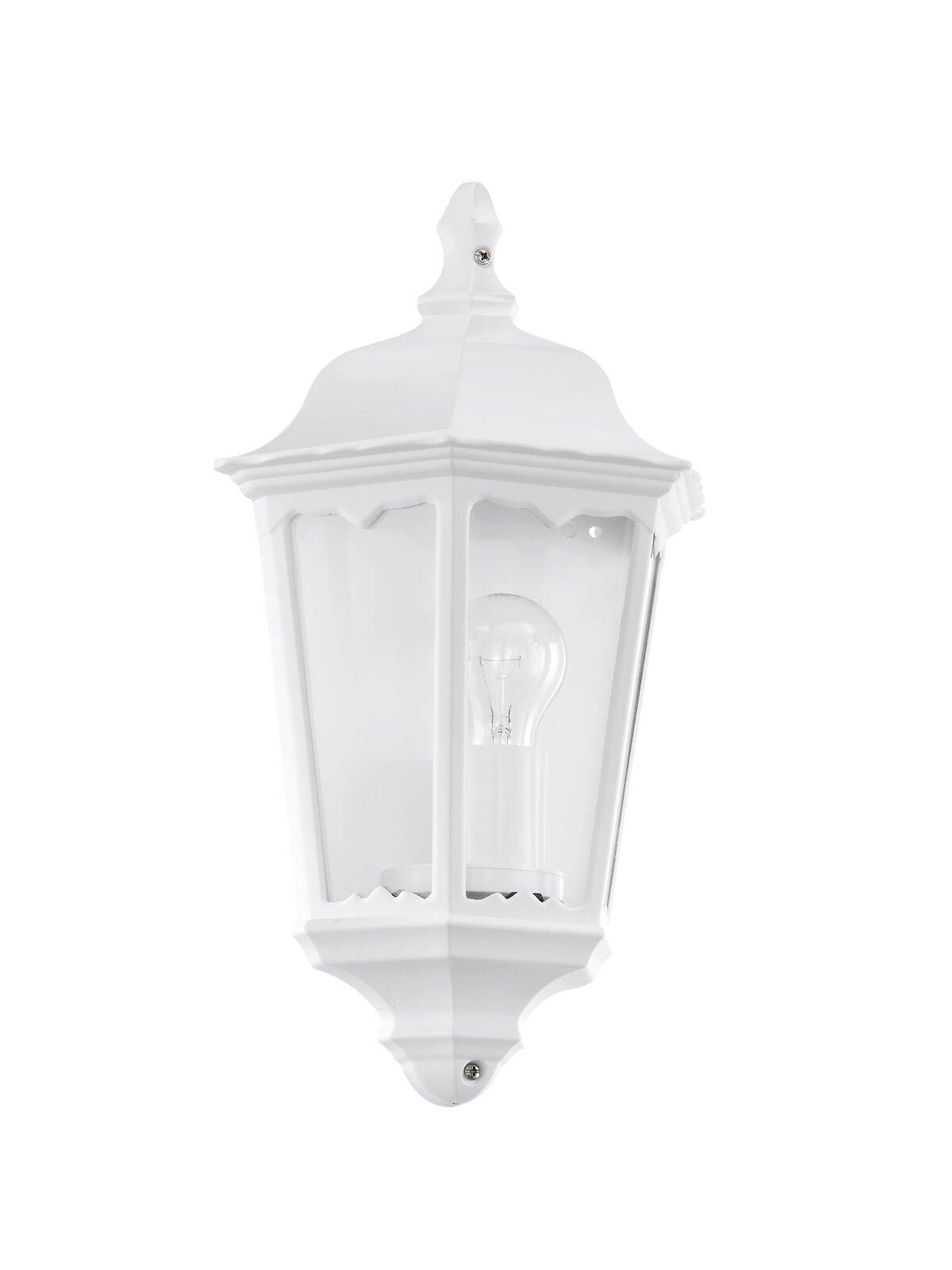 IP44 Outdoor Wall Light White Traditional Lantern 1x 60W E27 Porch Lamp