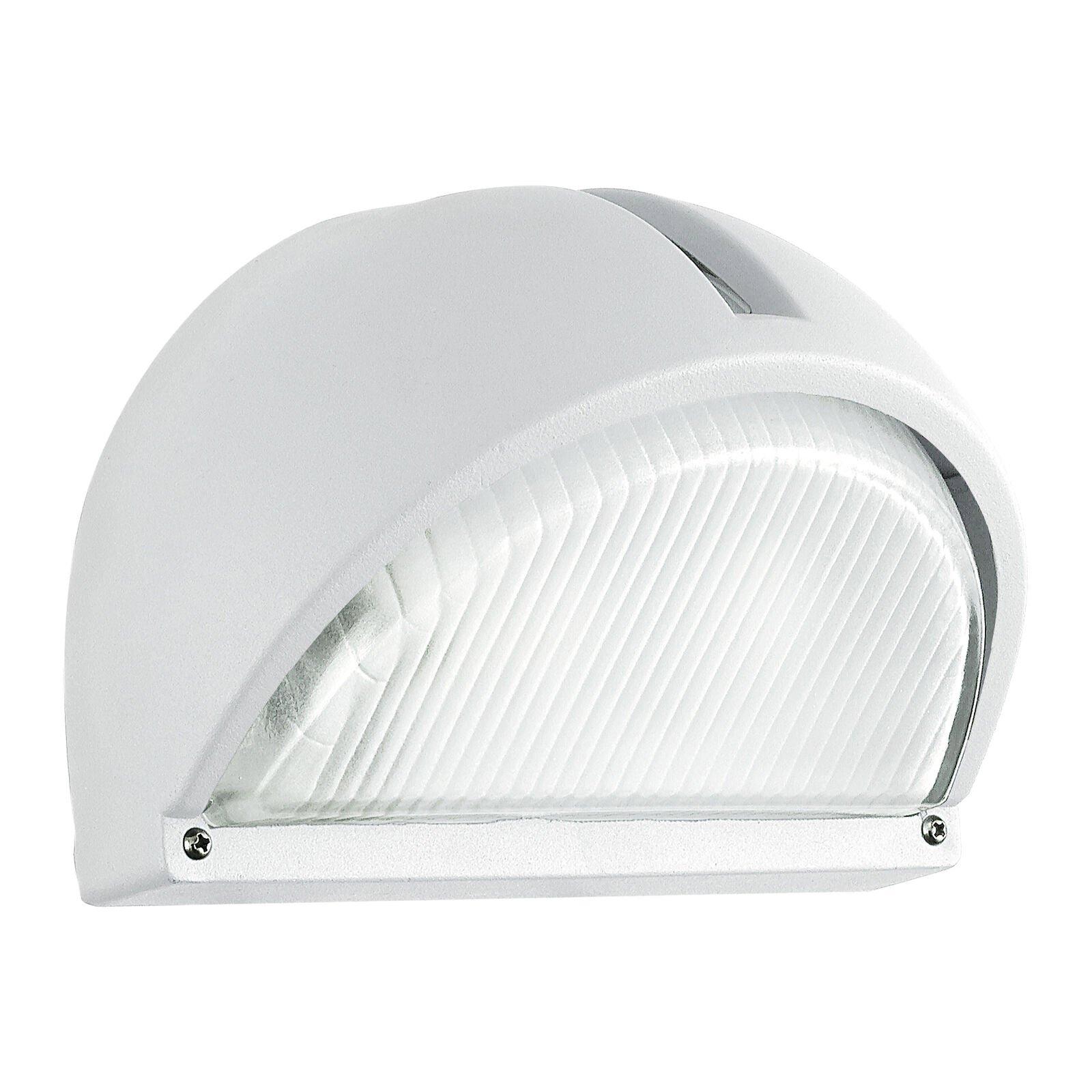 IP44 Outdoor Wall Light White Aluminium 1 x 40W E27 Bulb Porch Lamp