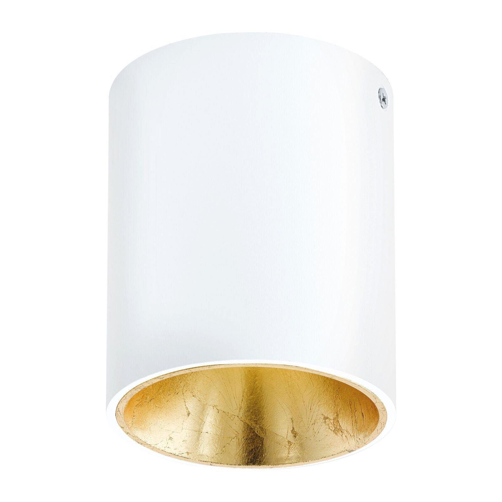 Wall / Ceiling Light White & Gold Round Downlight 3.3W Built in LED