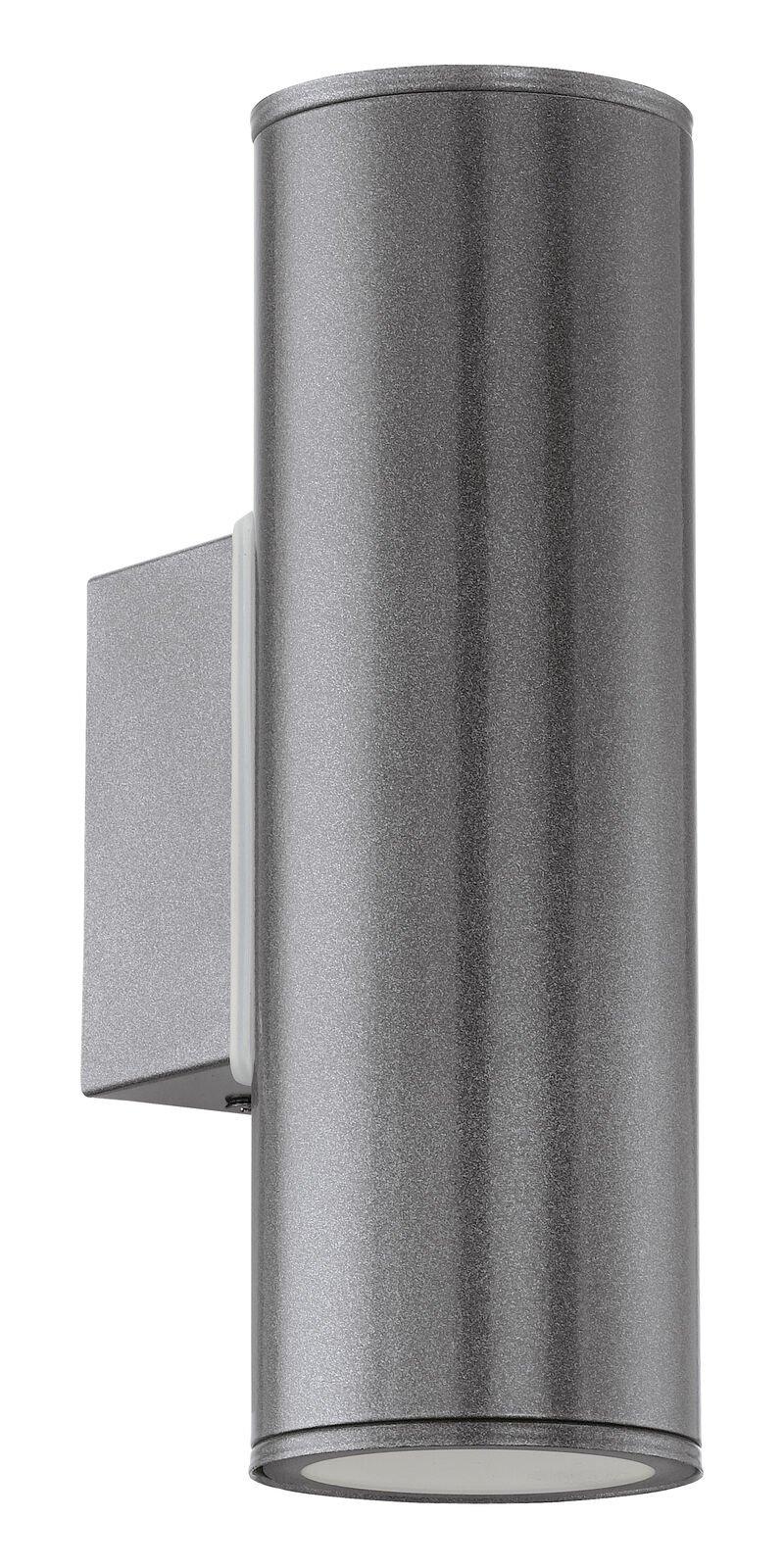 IP44 Outdoor Wall Light Anthracite Zinc Plated Steel 2 x 3W GU10 Bulb