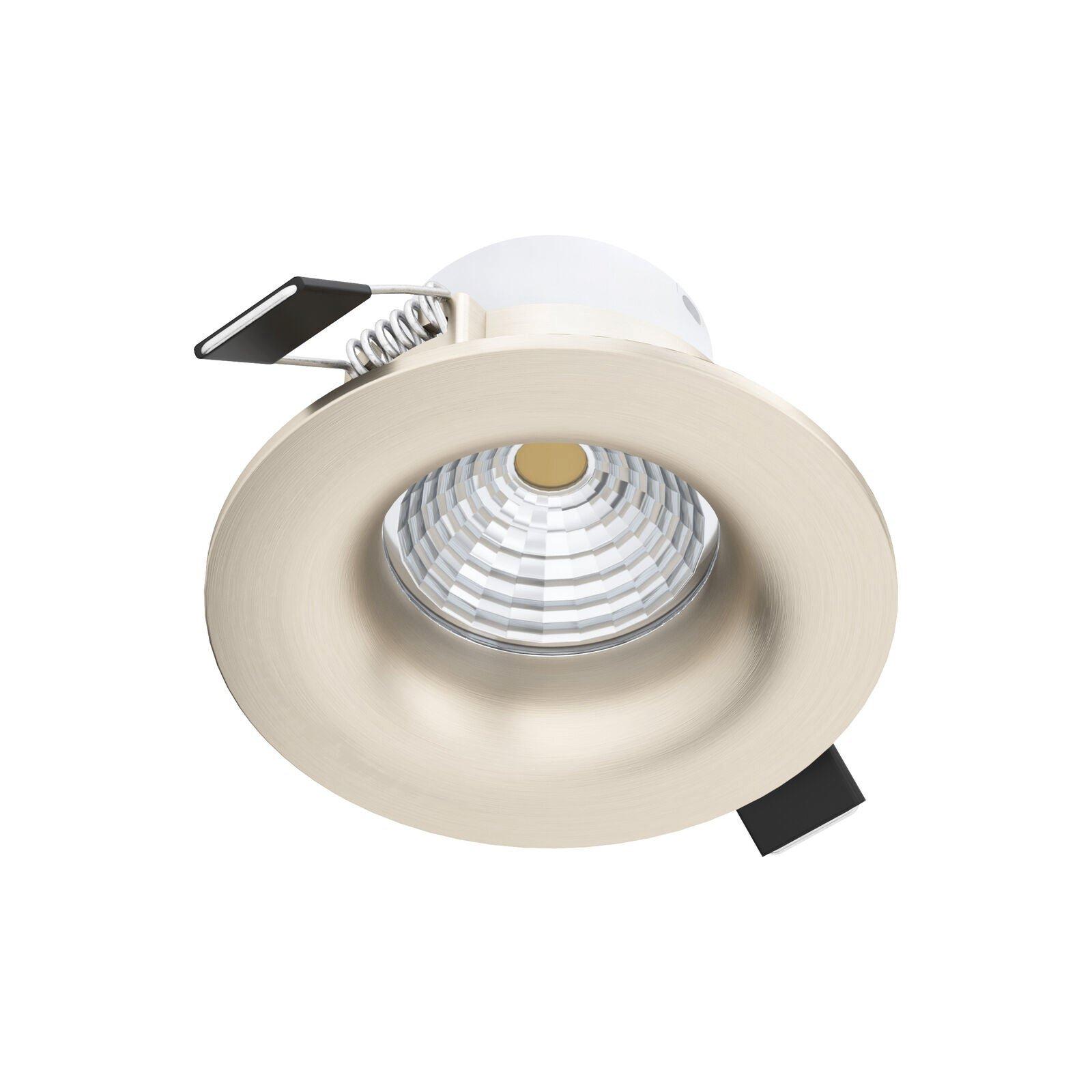 Wall / Ceiling Flush Fixed Downlight Satin Nickel Spotlight 6W Built in LED