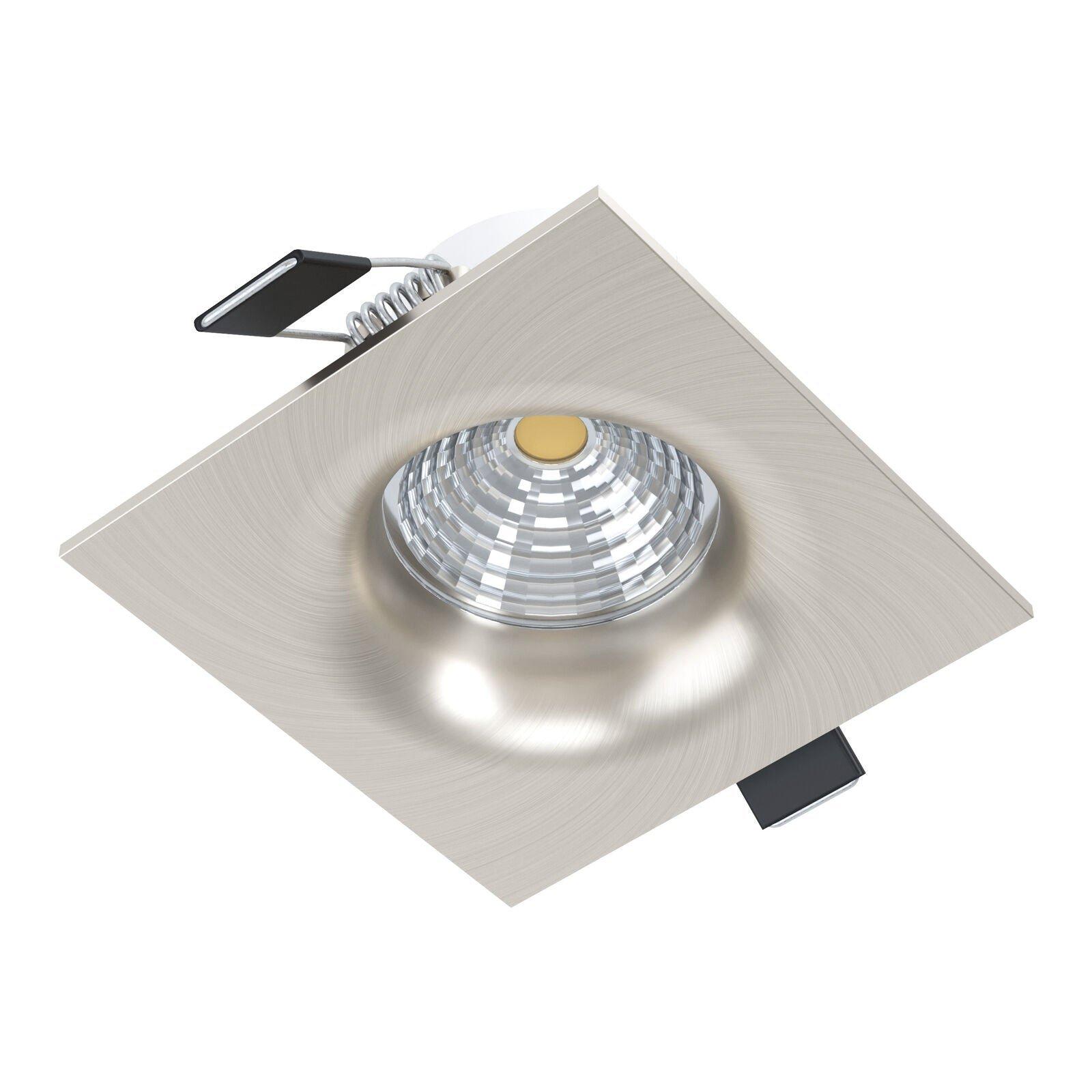 Wall / Ceiling Flush Square Downlight Satin Nickel Spotlight 6W Built in LED